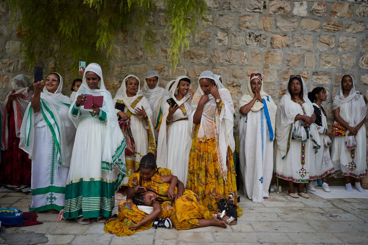 Photos of Ethiopian Orthodox worshippers celebrating Meskel in Jerusalem