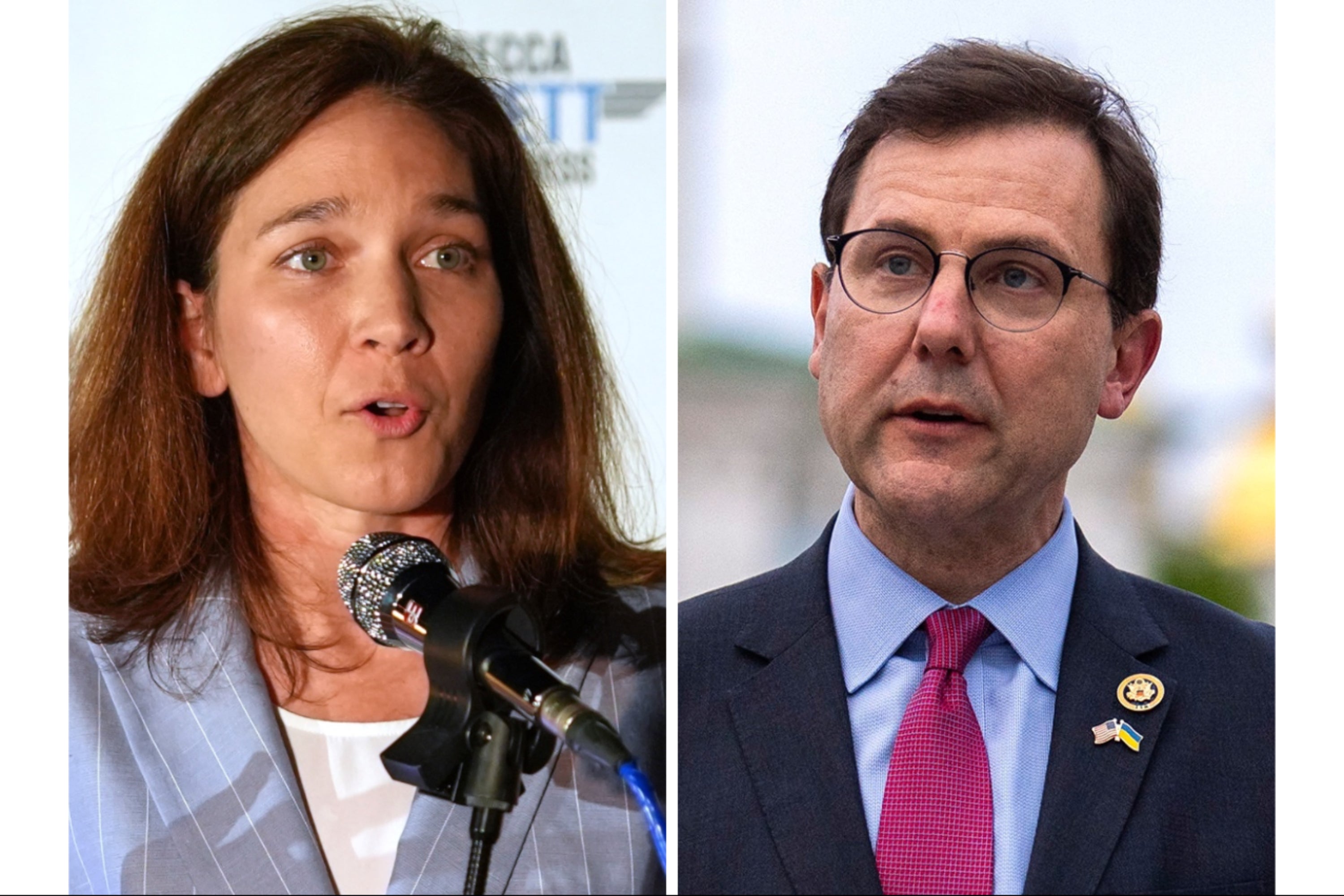 Rebecca Bennett, a Democrat candidate for New Jersey's 7th Congressional District, and Rep. Tom Kean Jr, R-N.J.