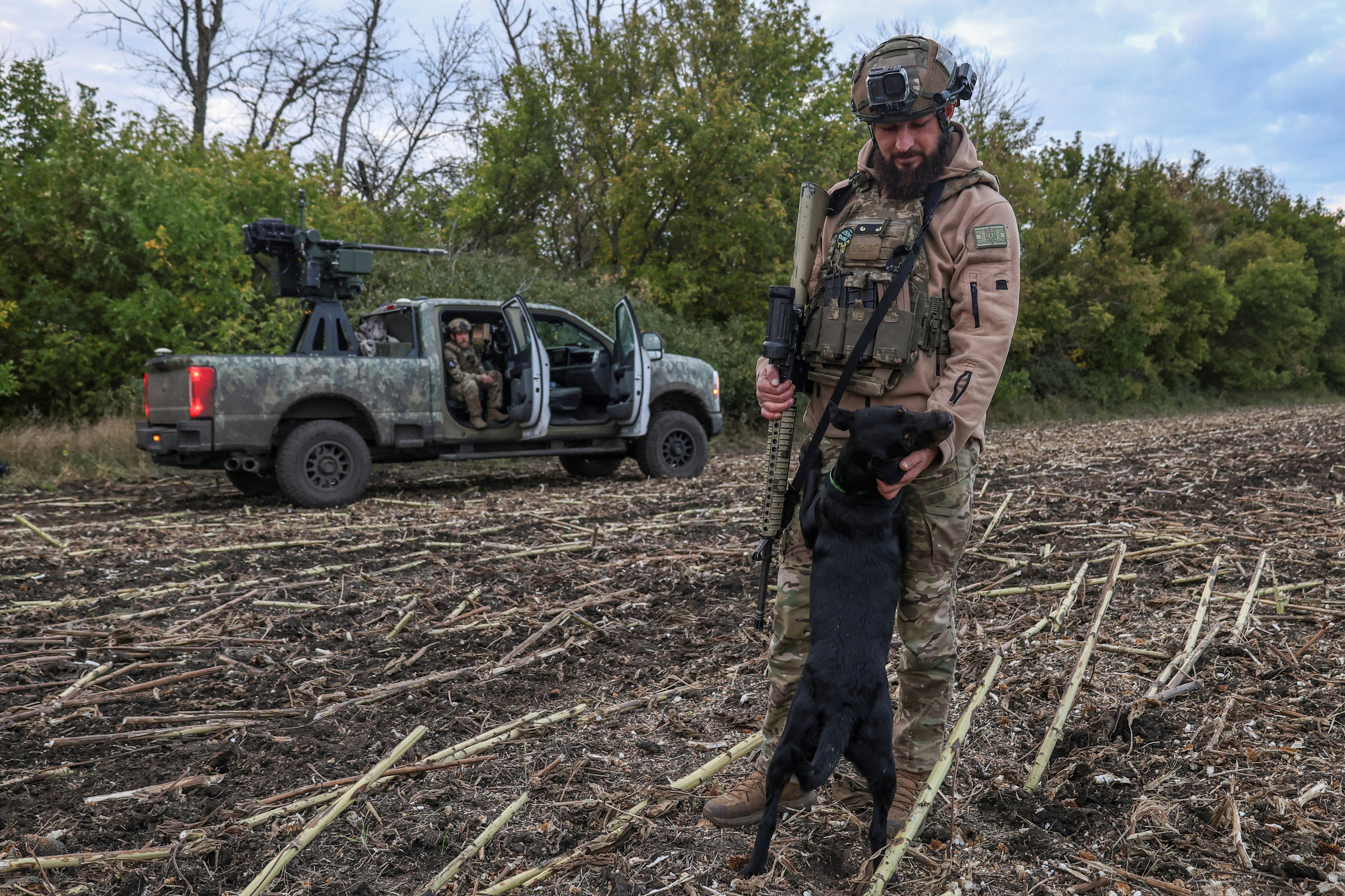 Ukrainian servicemen of an air-defence unit during a combat shift in Kharkiv region (Reuters)