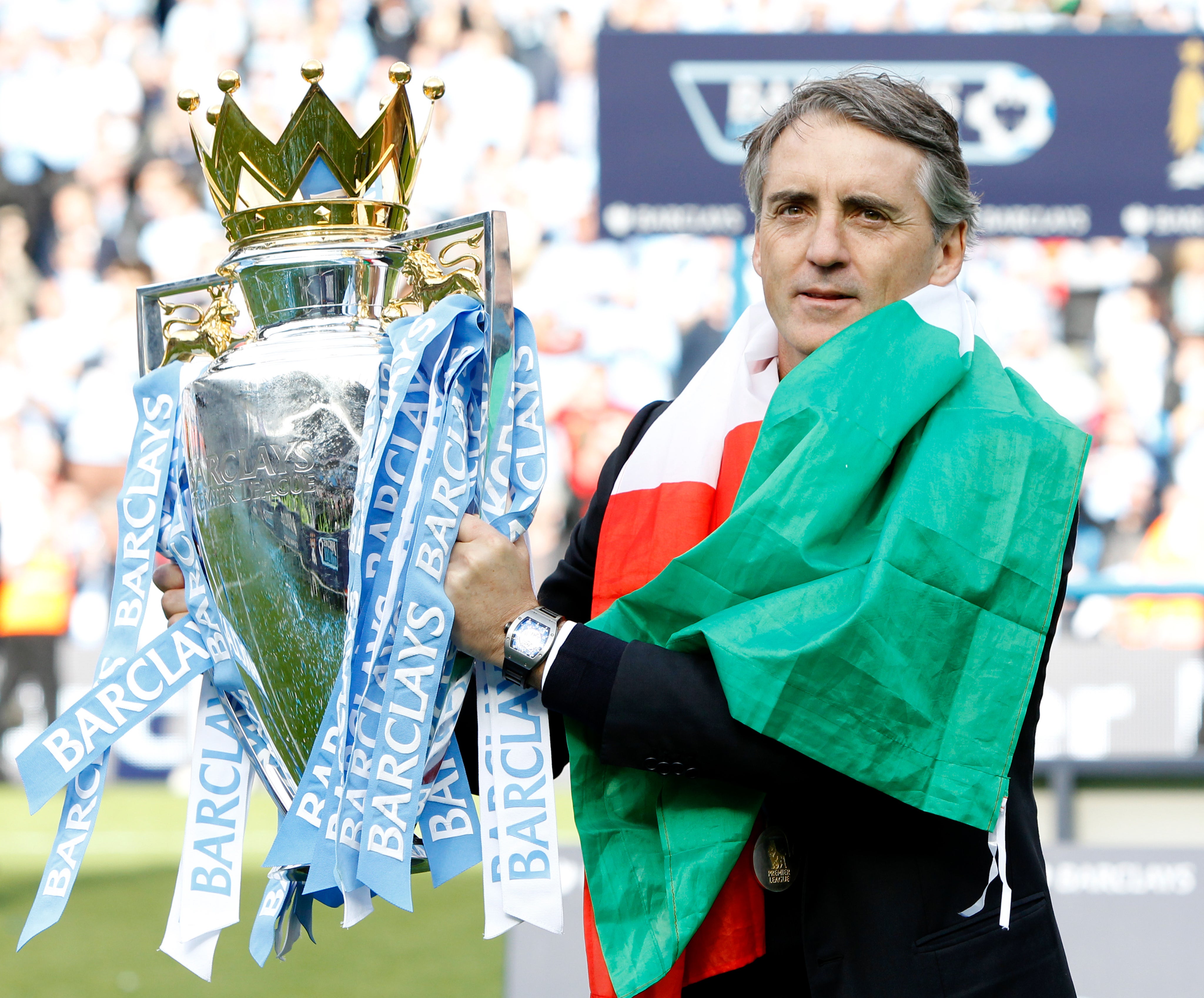City won the Premier League under Mancini in 2012 (Peter Byrne/PA)
