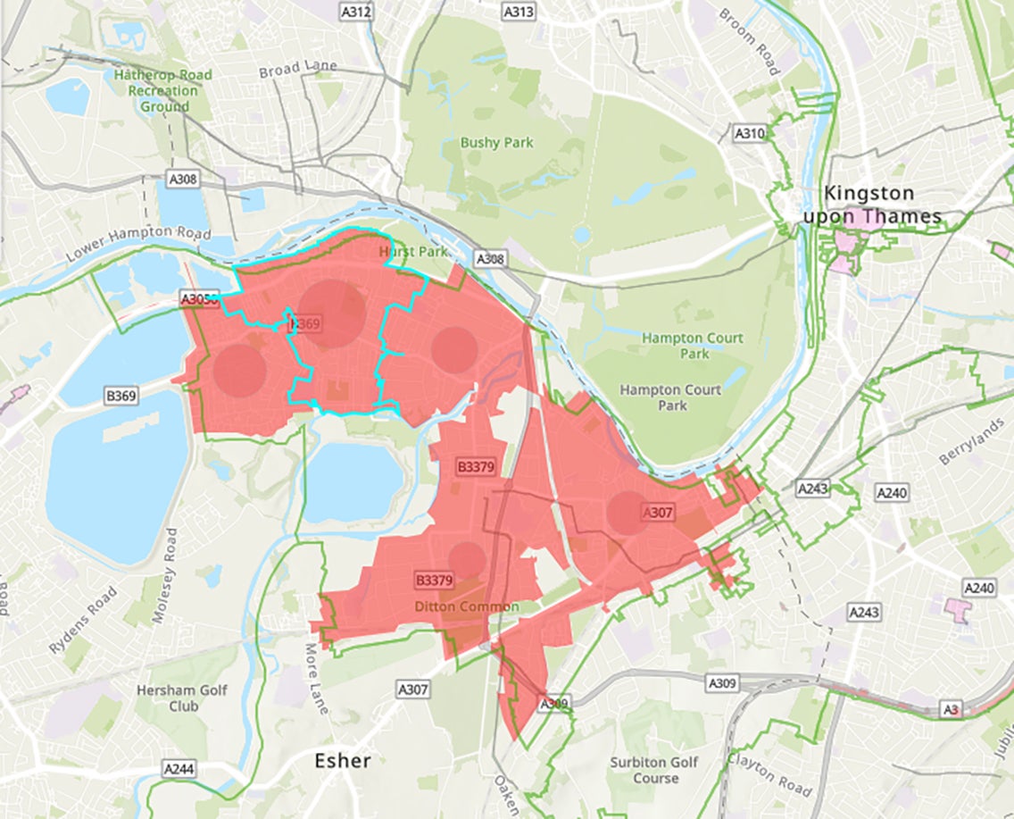Thousands of homes without water in London and Surrey after major pipe bursts