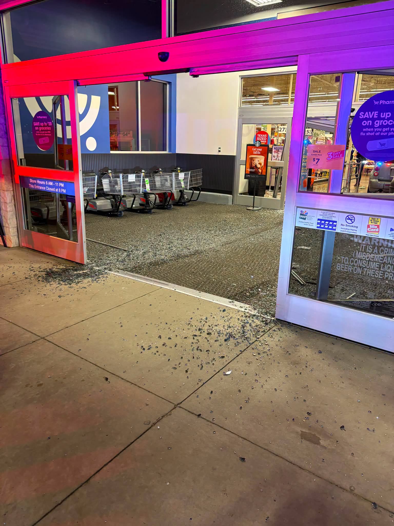 Authorities arrested the man, who they did not publicly identify, on criminal mischief charges (Rosenberg Police Department)