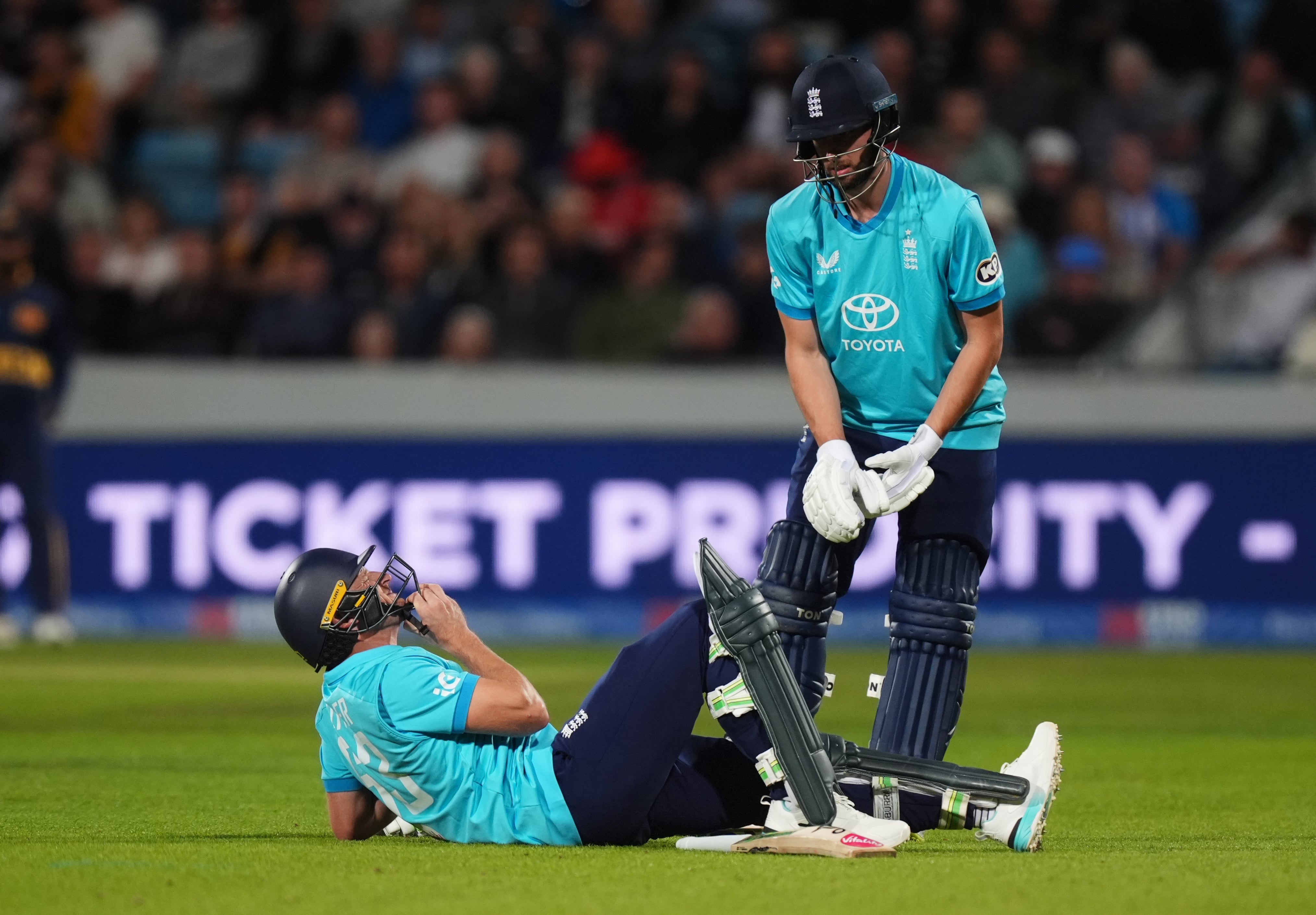 Jos Buttler was injured during the second one-day international at Headingley and missed the series decider (Mike Egerton/PA) (PA Wire)
