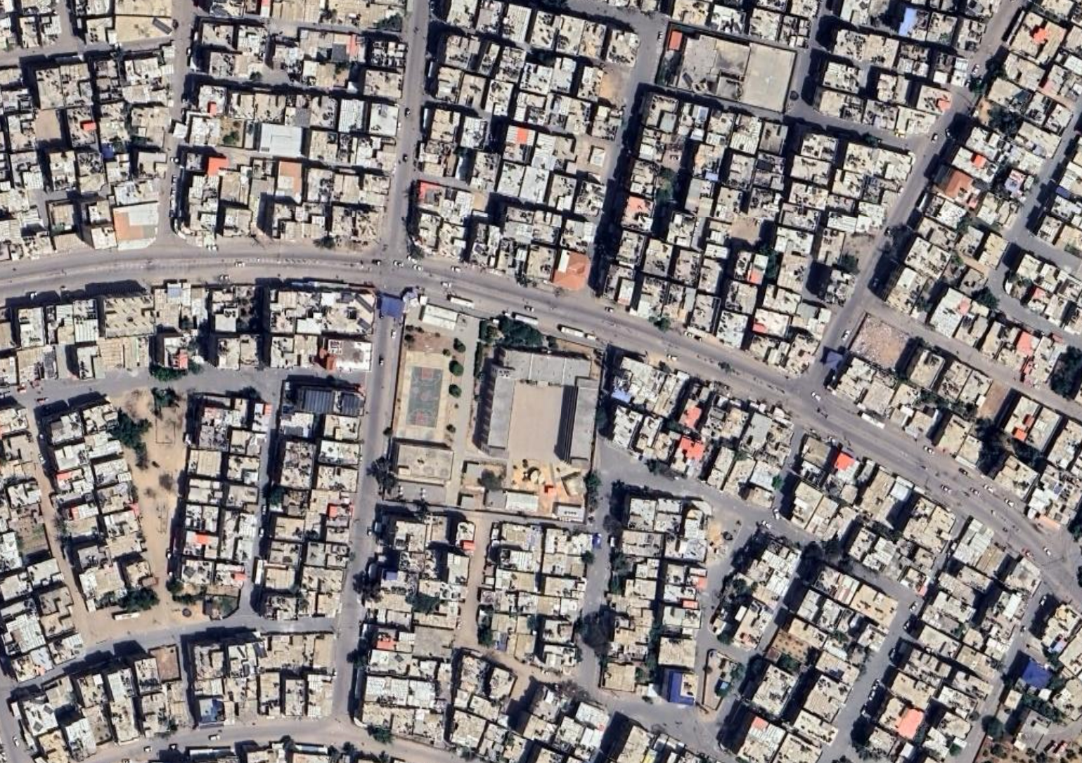 An area near the Qadisiyah School in Rafah in May 2022 (Google Earth)
