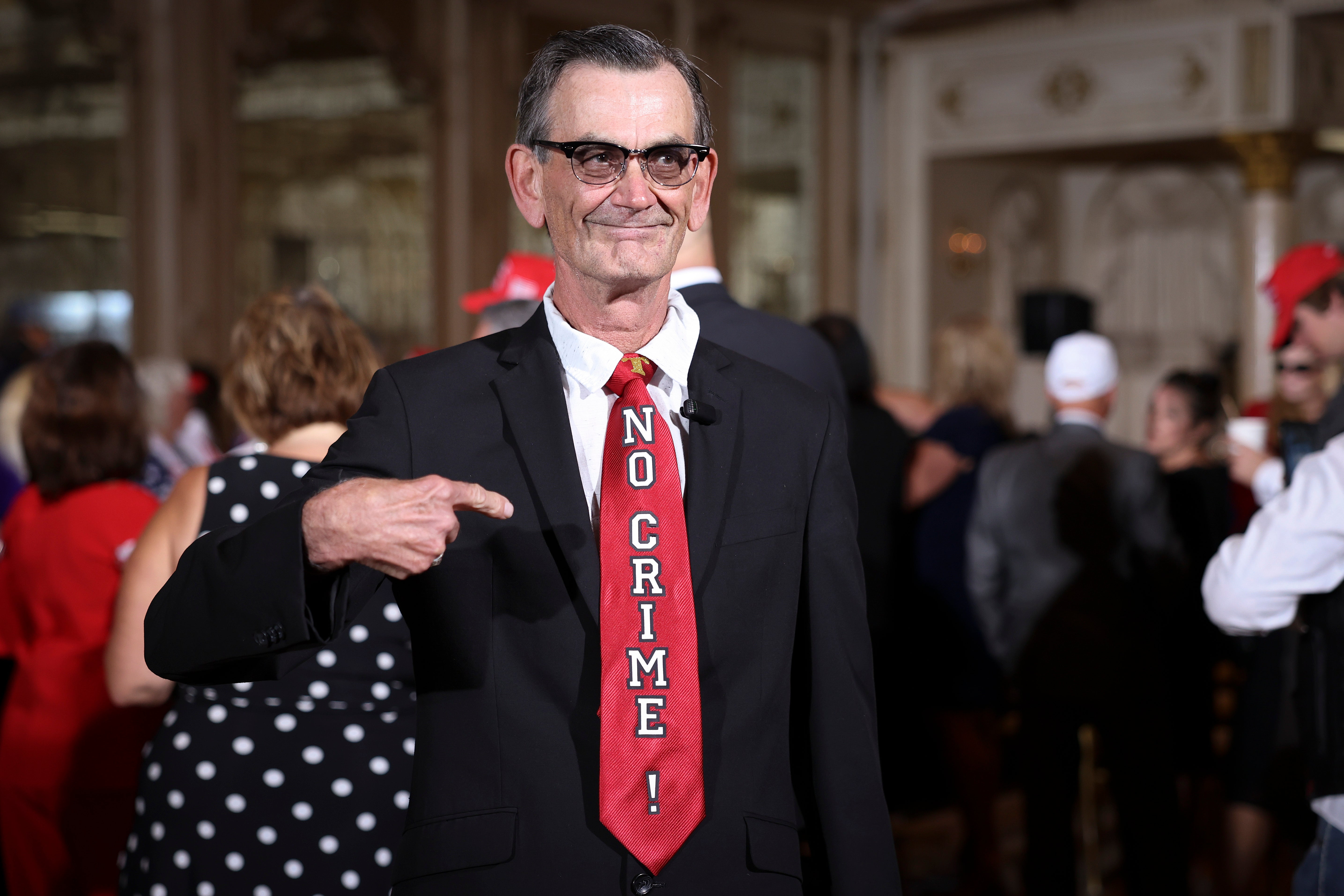 Two prominent members, Trisha Hope and Rick Frazier (pictured in 2023), have split from the group after becoming disillusioned with Trump over his handling of the Jeffrey Epstein scandal and the war in Iran (Getty)