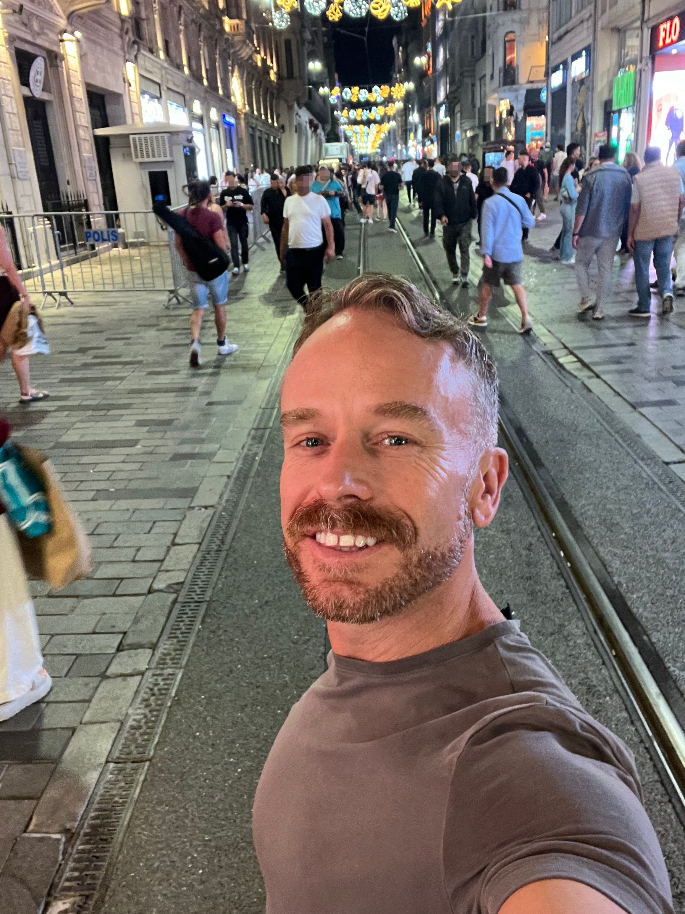 Gary Nunn on street near Istanbul’s busiest gay bar