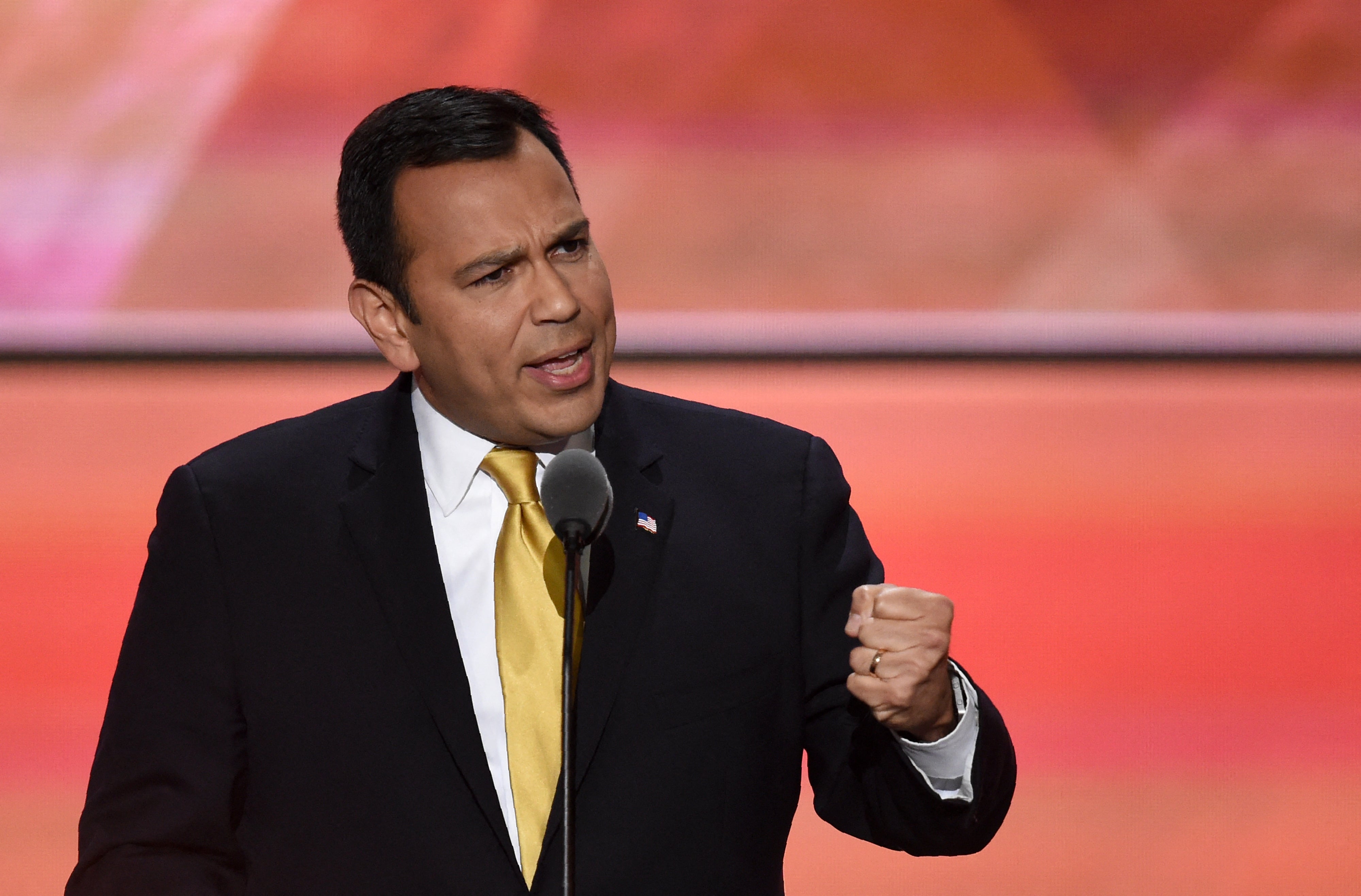 Kentucky State Senator Ralph Alvarado, Jr., speaks on the third day of the Republican National Convention in Cleveland, Ohio, on July 20, 2016. (AFP/Getty)