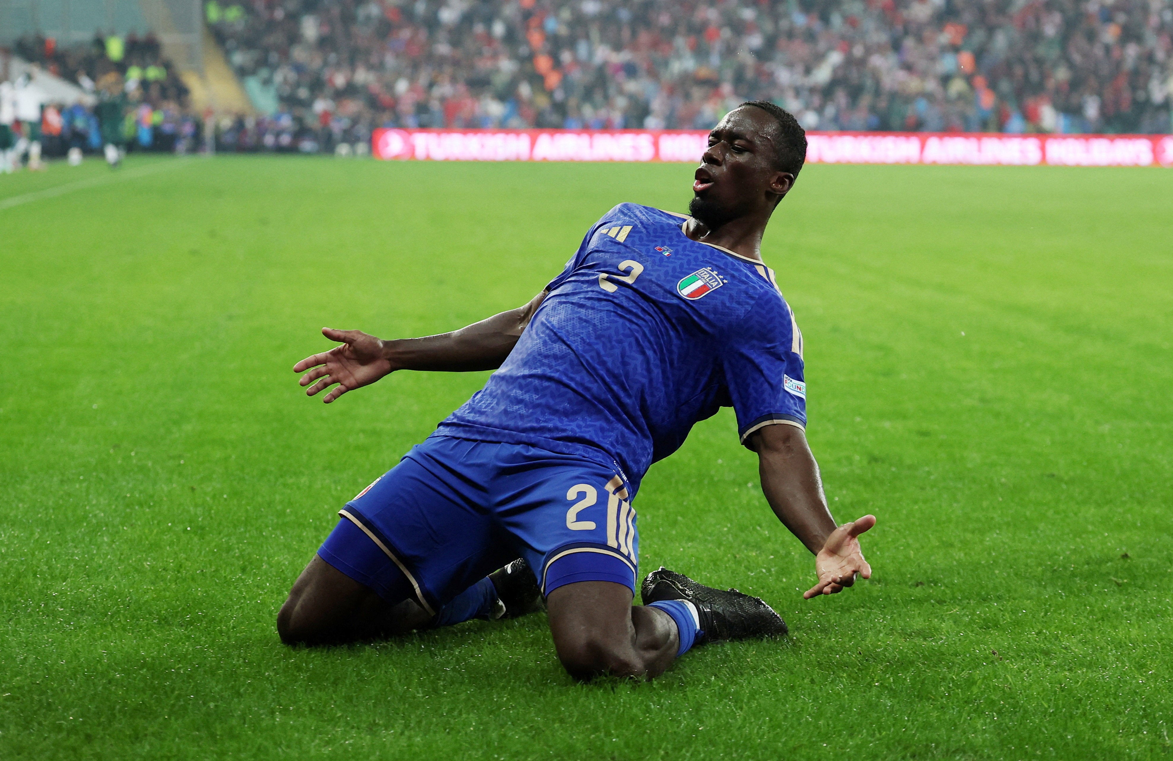 Brentford right-back Michael Kayode scored on his Italy debut