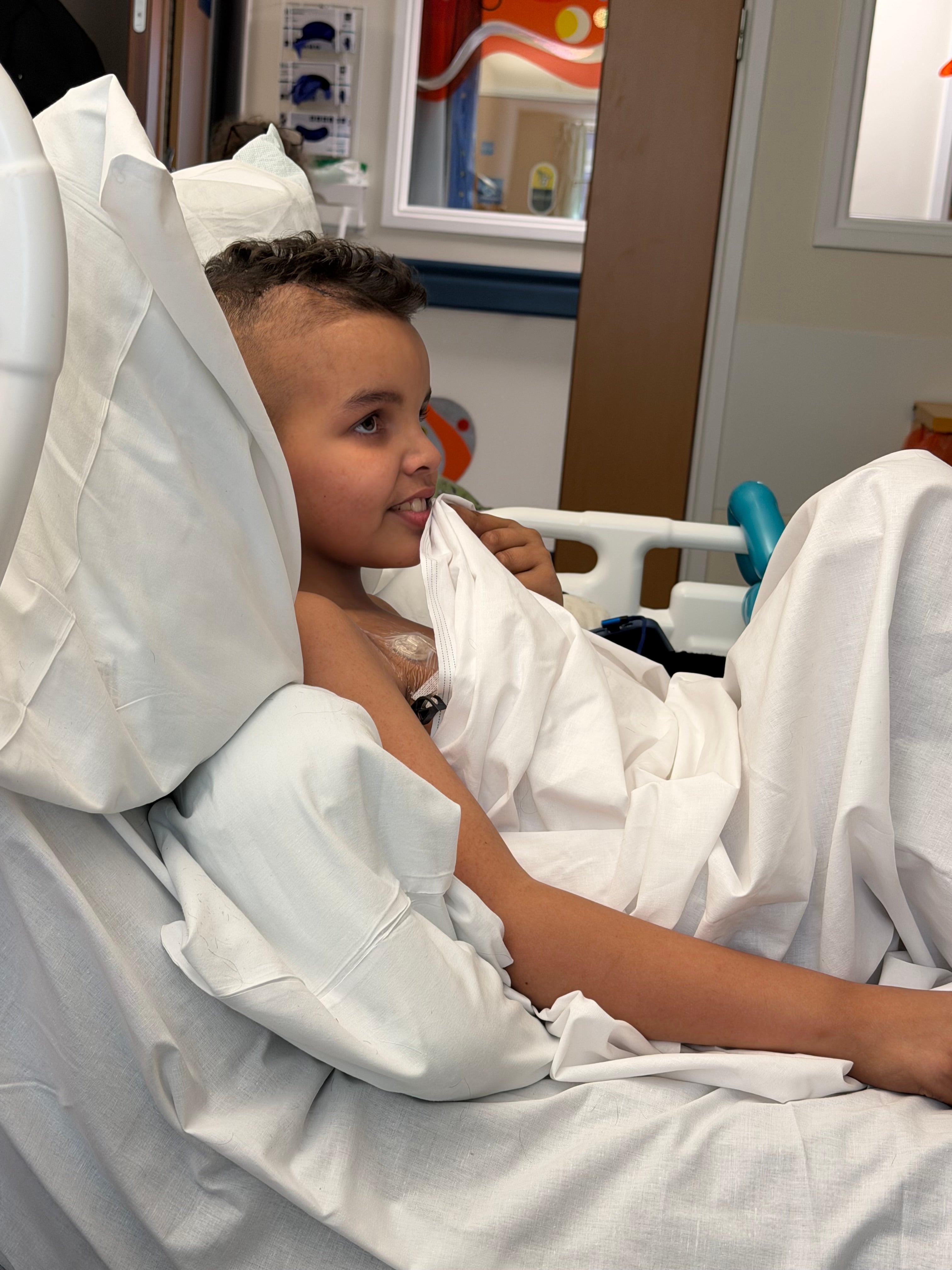 Kaiden in hospital (Collect/PA Real Life)