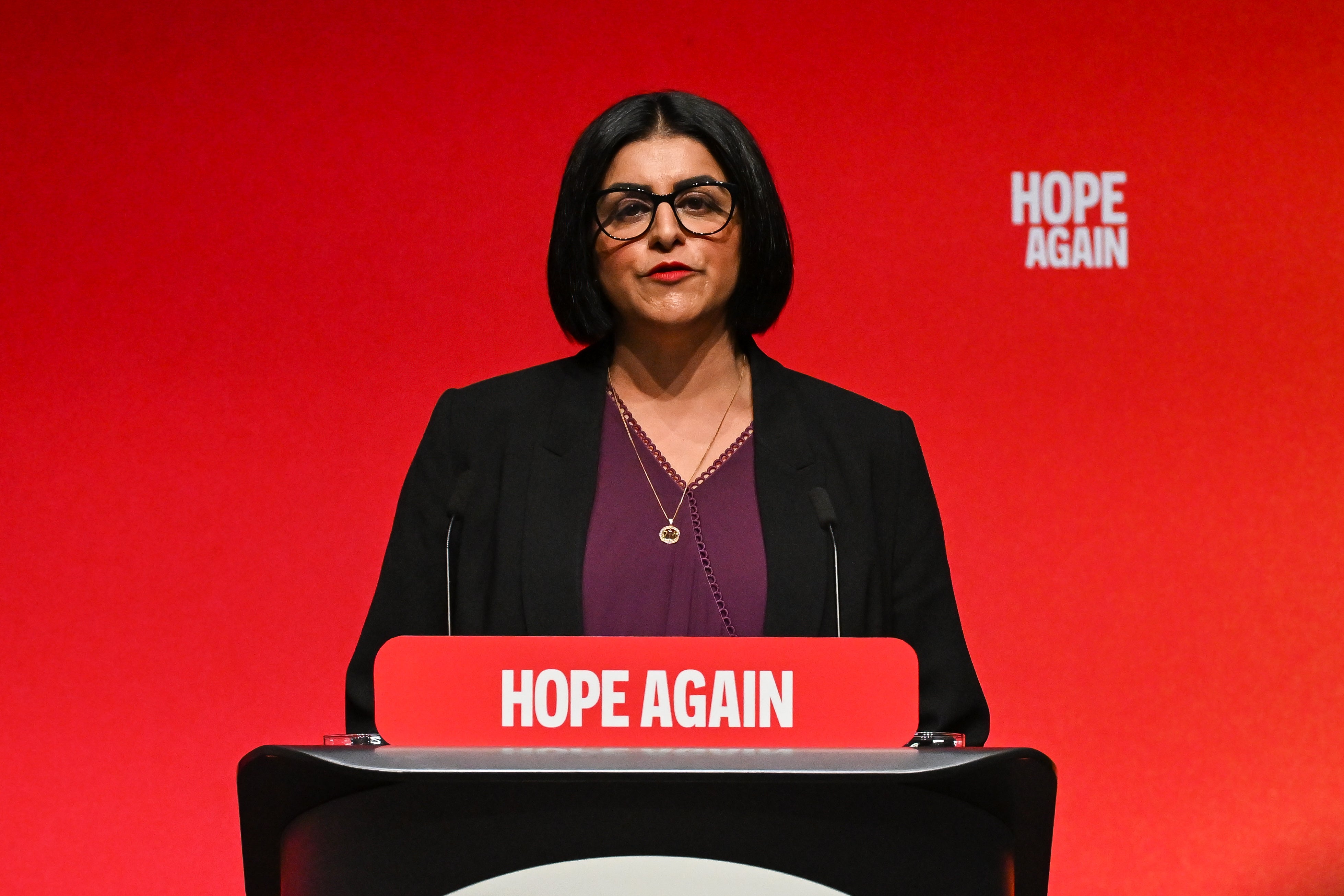 Shabana Mahmood addressed delegates at the Labour party conference on Monday