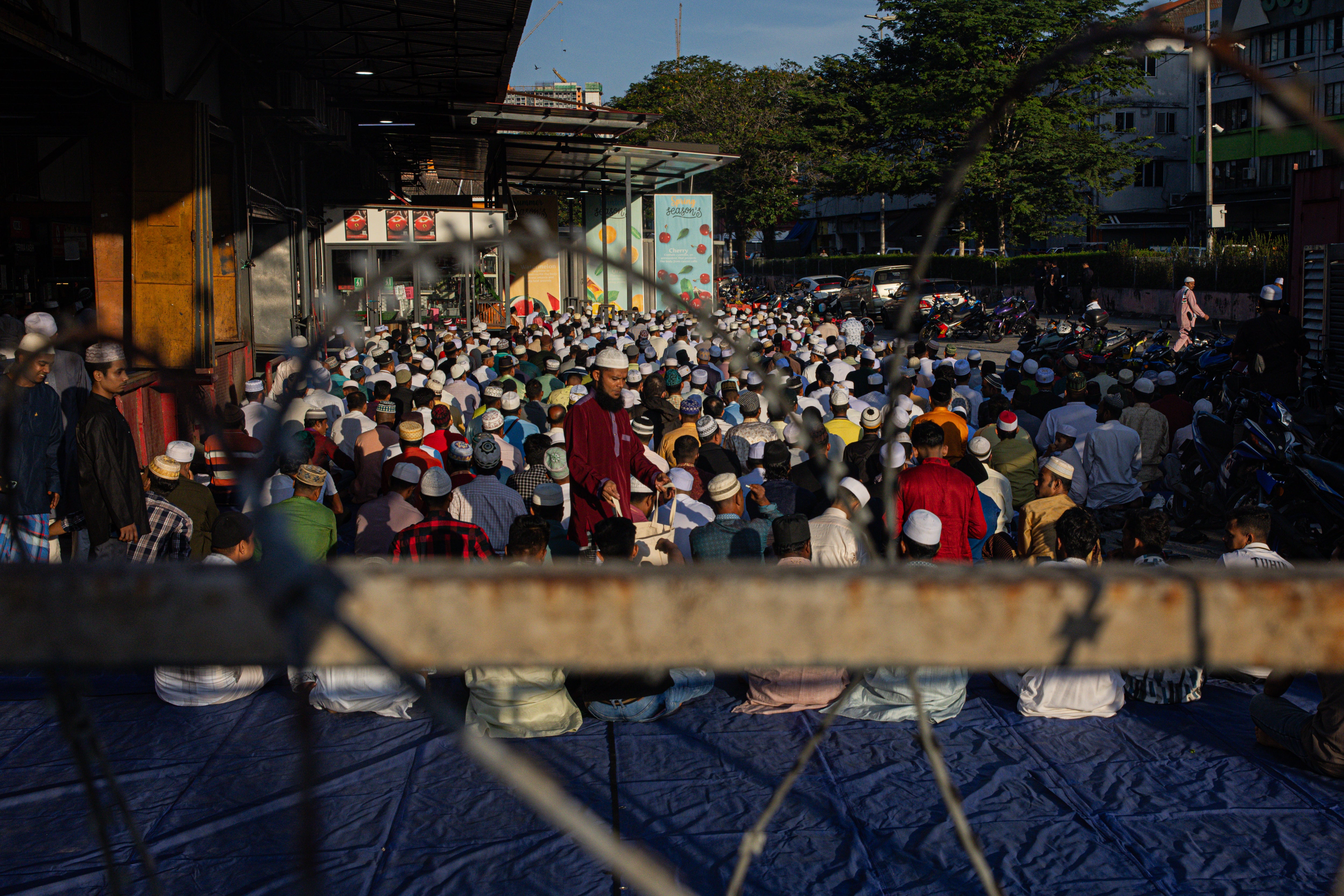 Rohingya Muslims gather for Eid al-Adha prayers in Selangor, Malaysia, on 7 June 2025 (Getty)