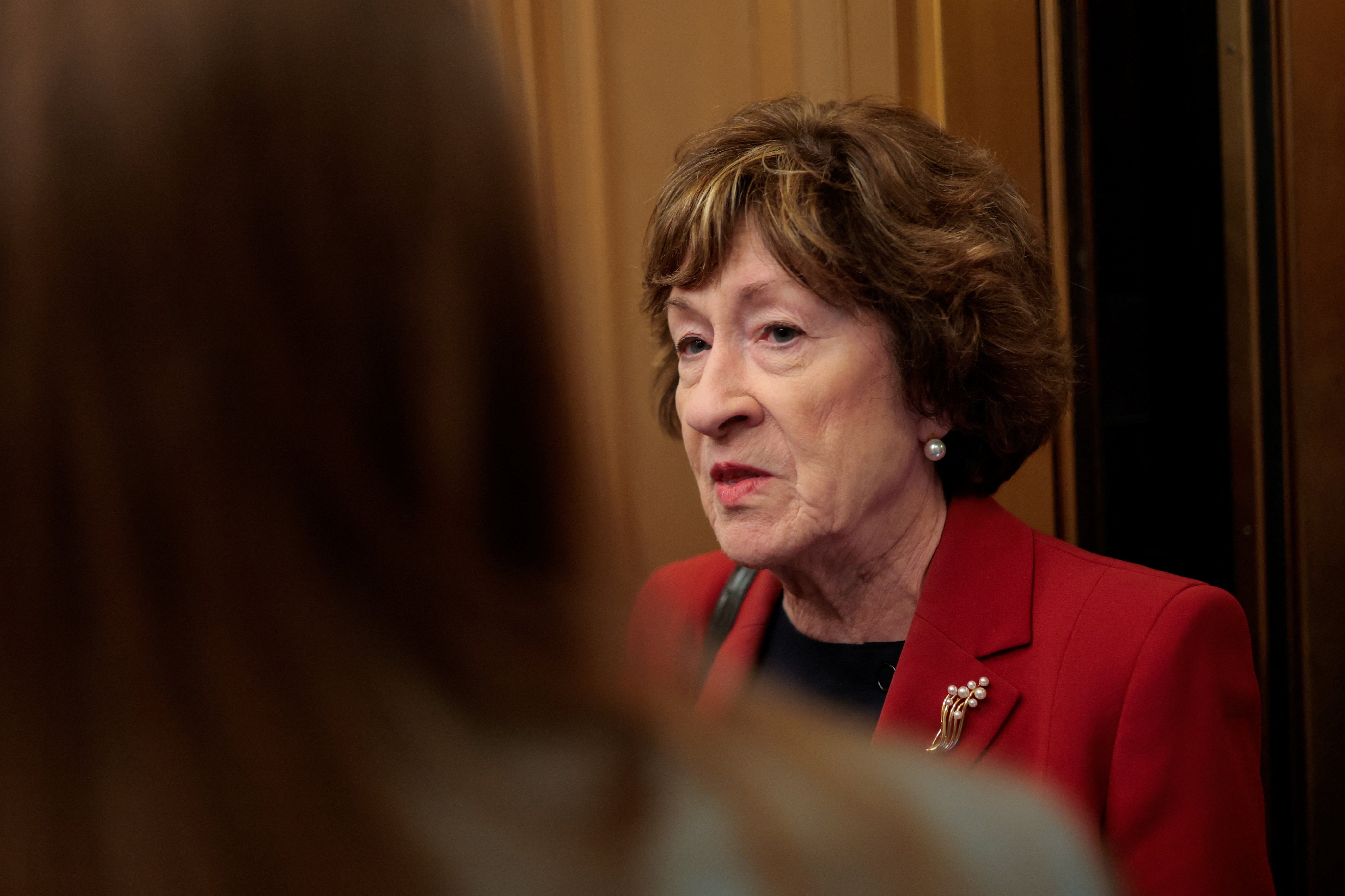 Collins (pictured) has trailed her Democratic opponent in a slew of polls ahead of November's midterm elections