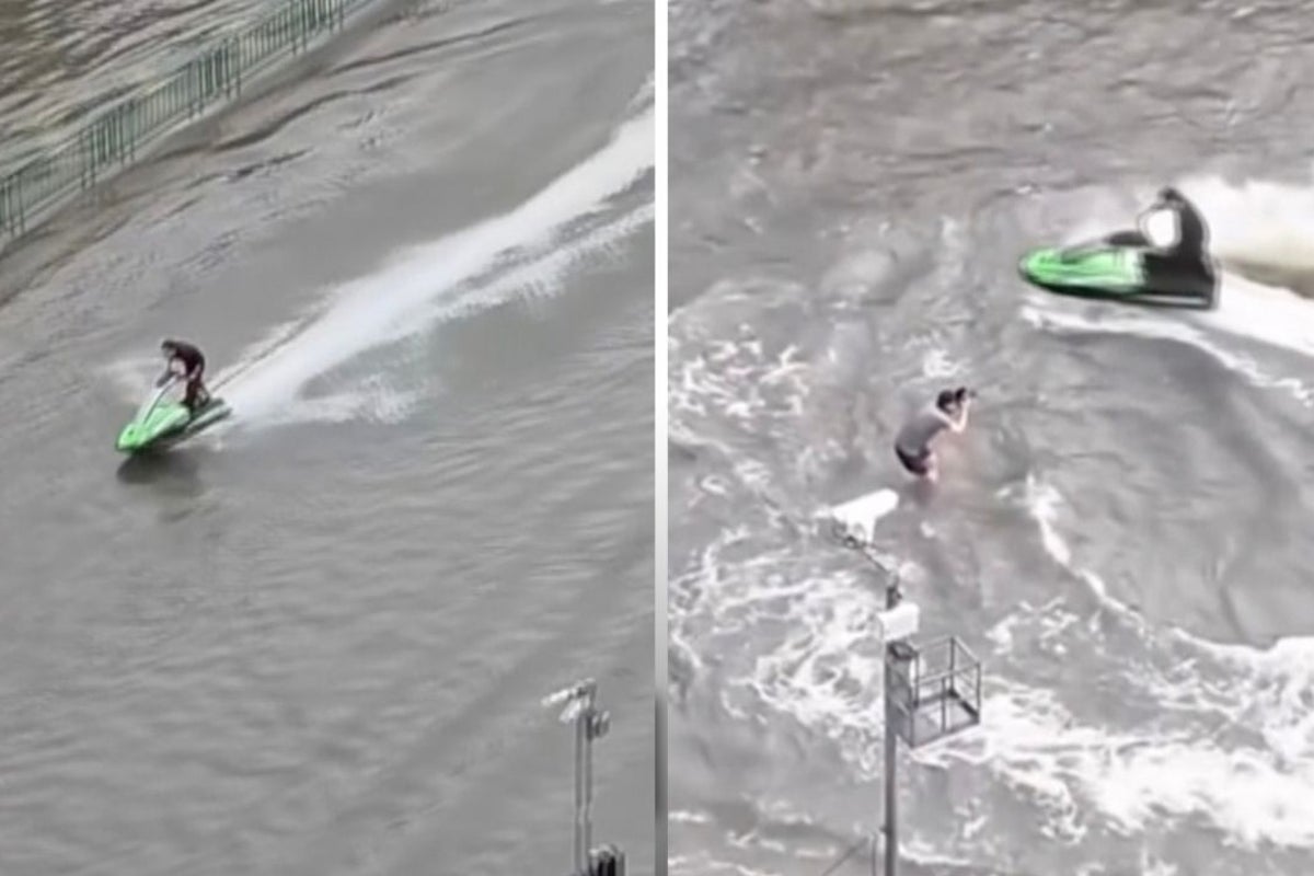 Thai police arrest man for jet-ski ride through flooded Bangkok streets