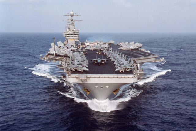 The vessel typically carries 5,000 personnel