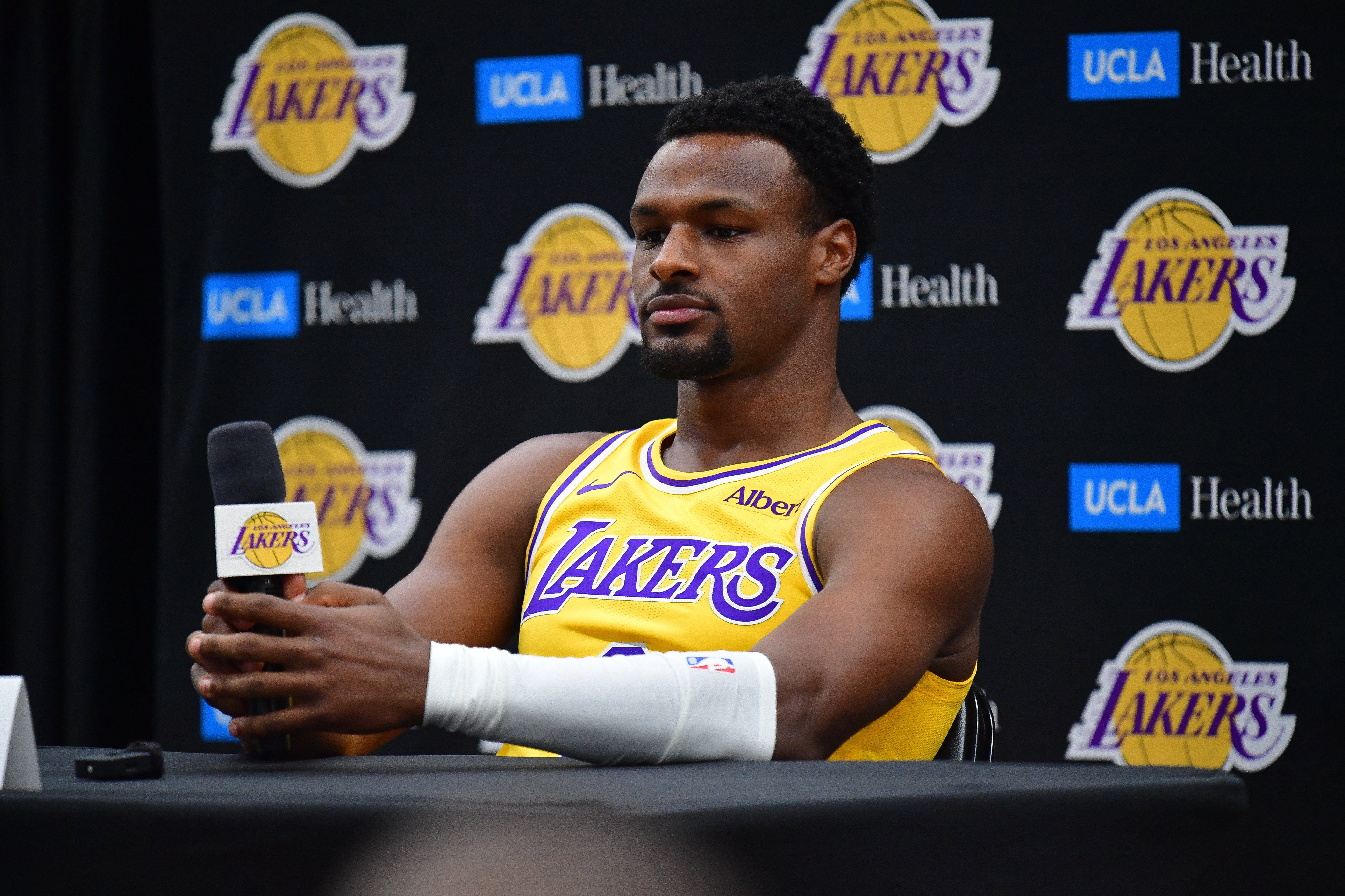 Bronny said he is 'happy' for his father (Reuters)