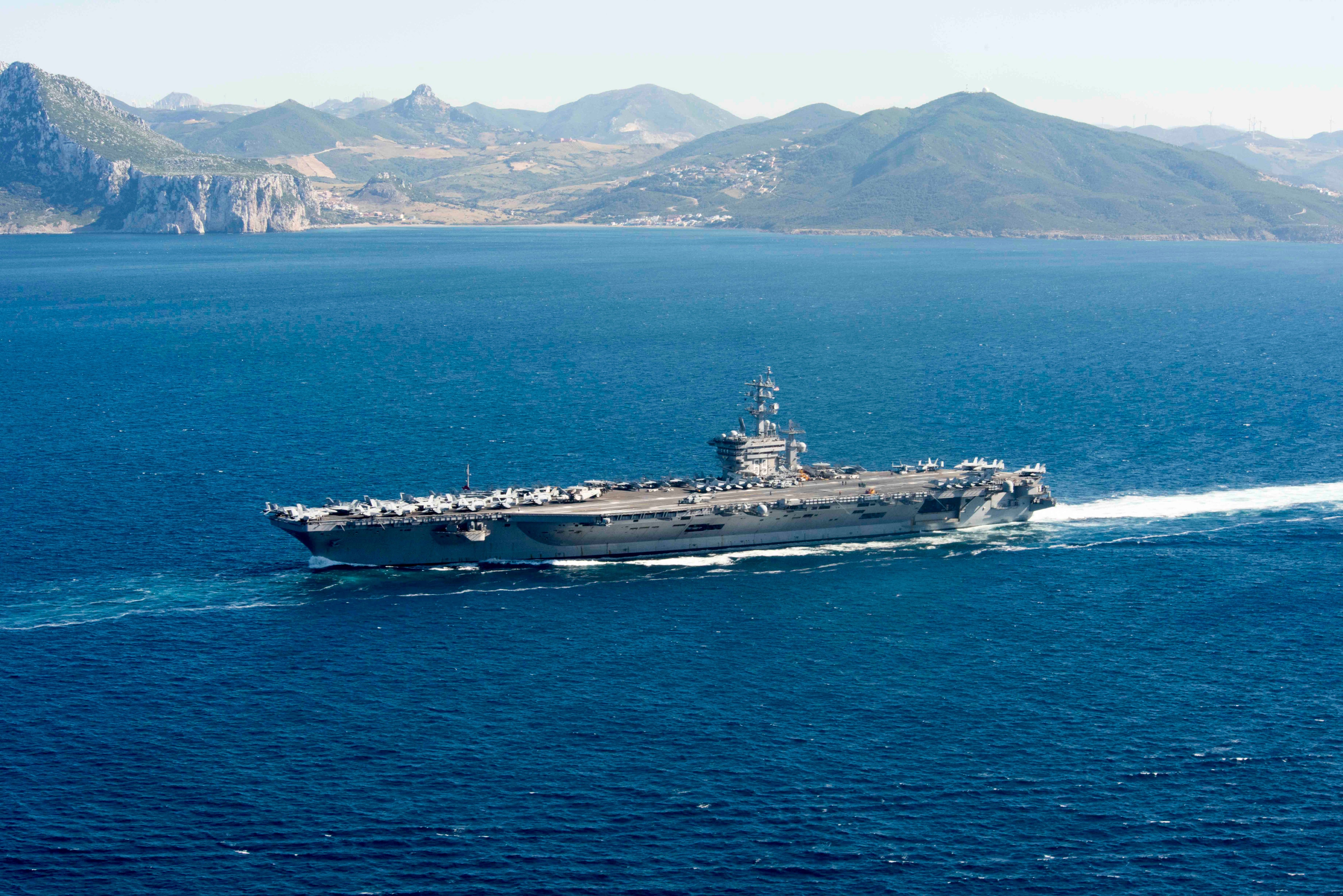 Aviators eject into sea and four sailors are injured in dramatic USS Eisenhower crash