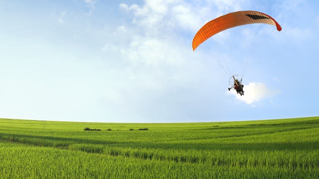 Mr Soos had been preparing the paramotor for flight when it began moving at pace towards the victim.