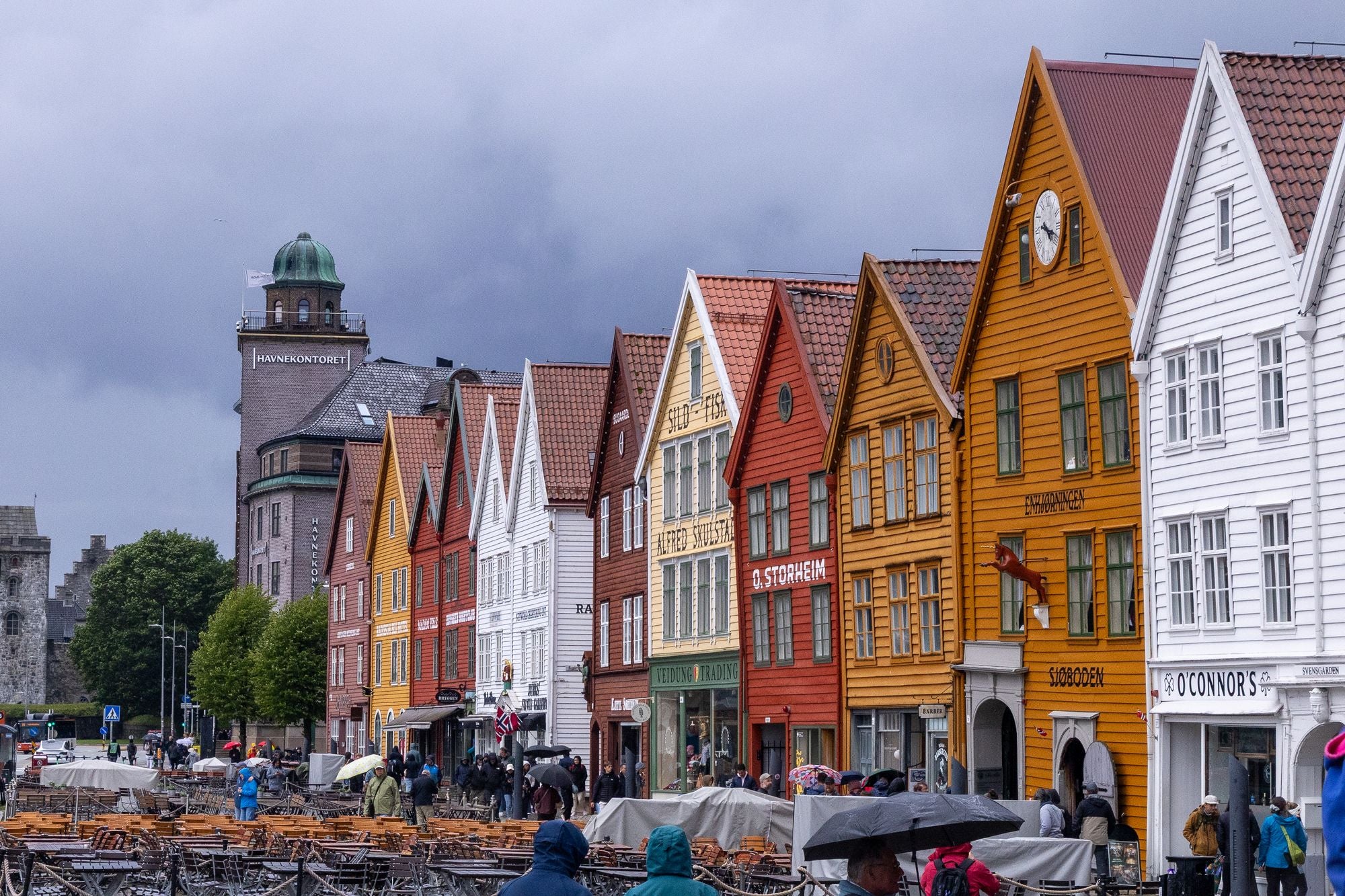 Mike explored Bergen harbour with its colourful houses