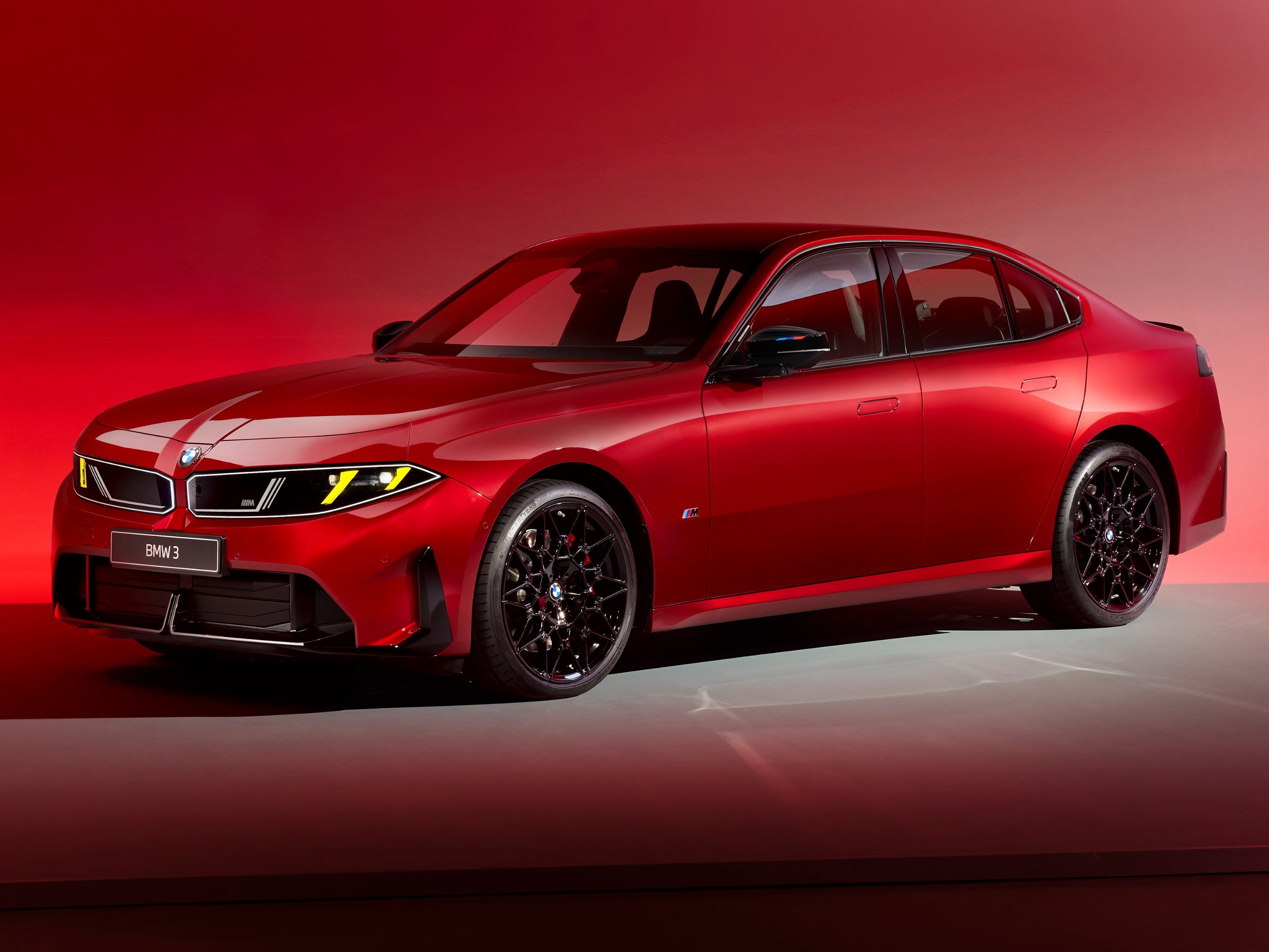 A hot, petrol version of the new 3 Series, badged  M350, gets its own look including M Yellow Lights (BMW)