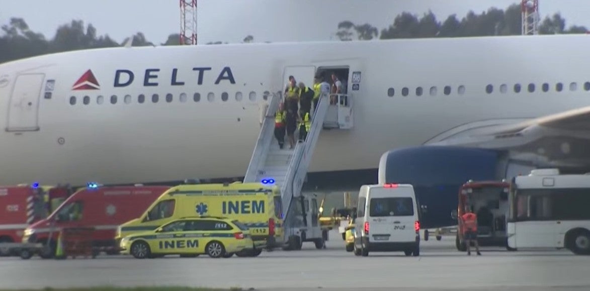 Three passengers were hospitalized after a Delta Air Lines jet bound for Boston made an emergency landing in Porto, Portugal