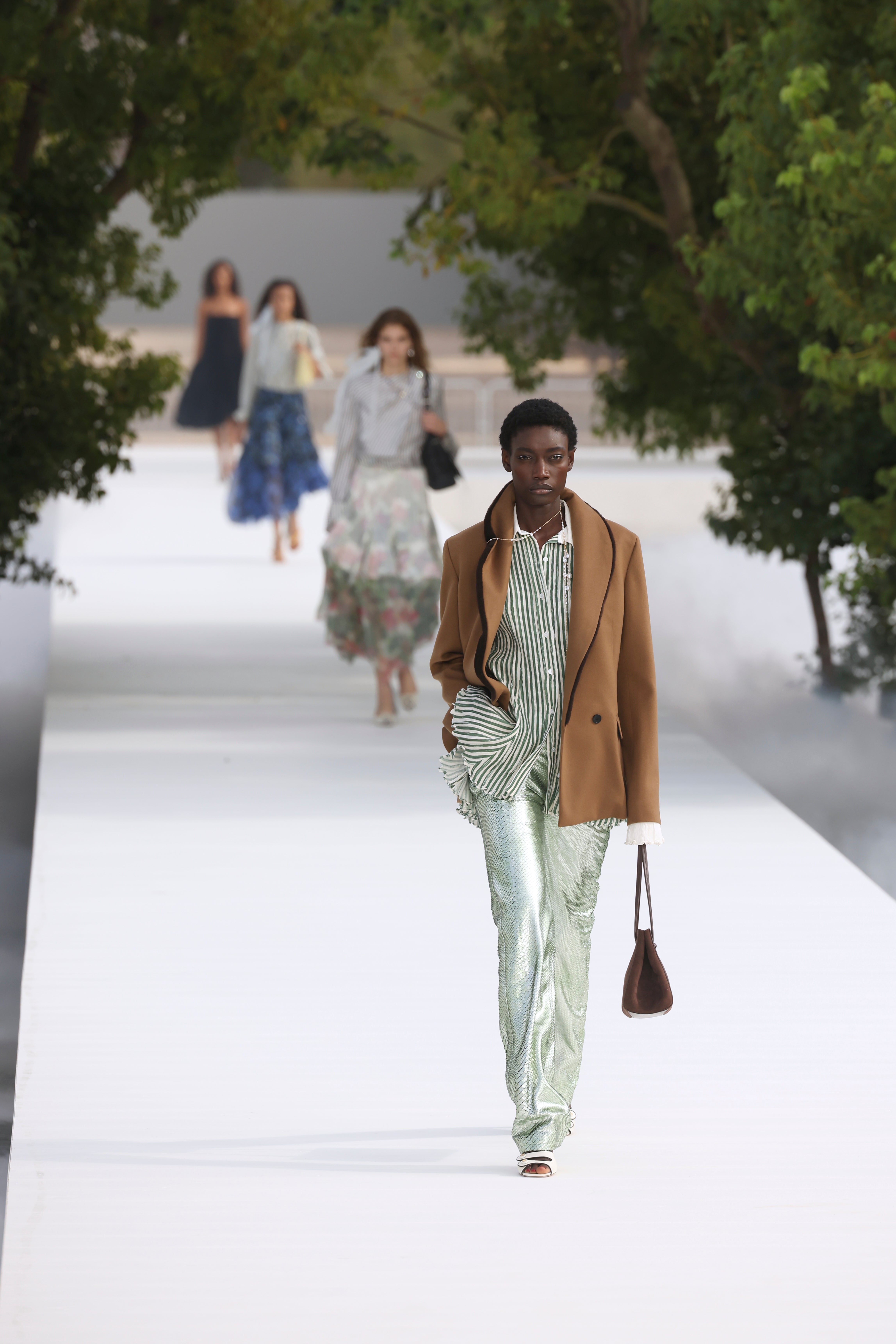 Deliberately unfinished looks were sent down the runway (Thomas Padilla/AP) (AP)