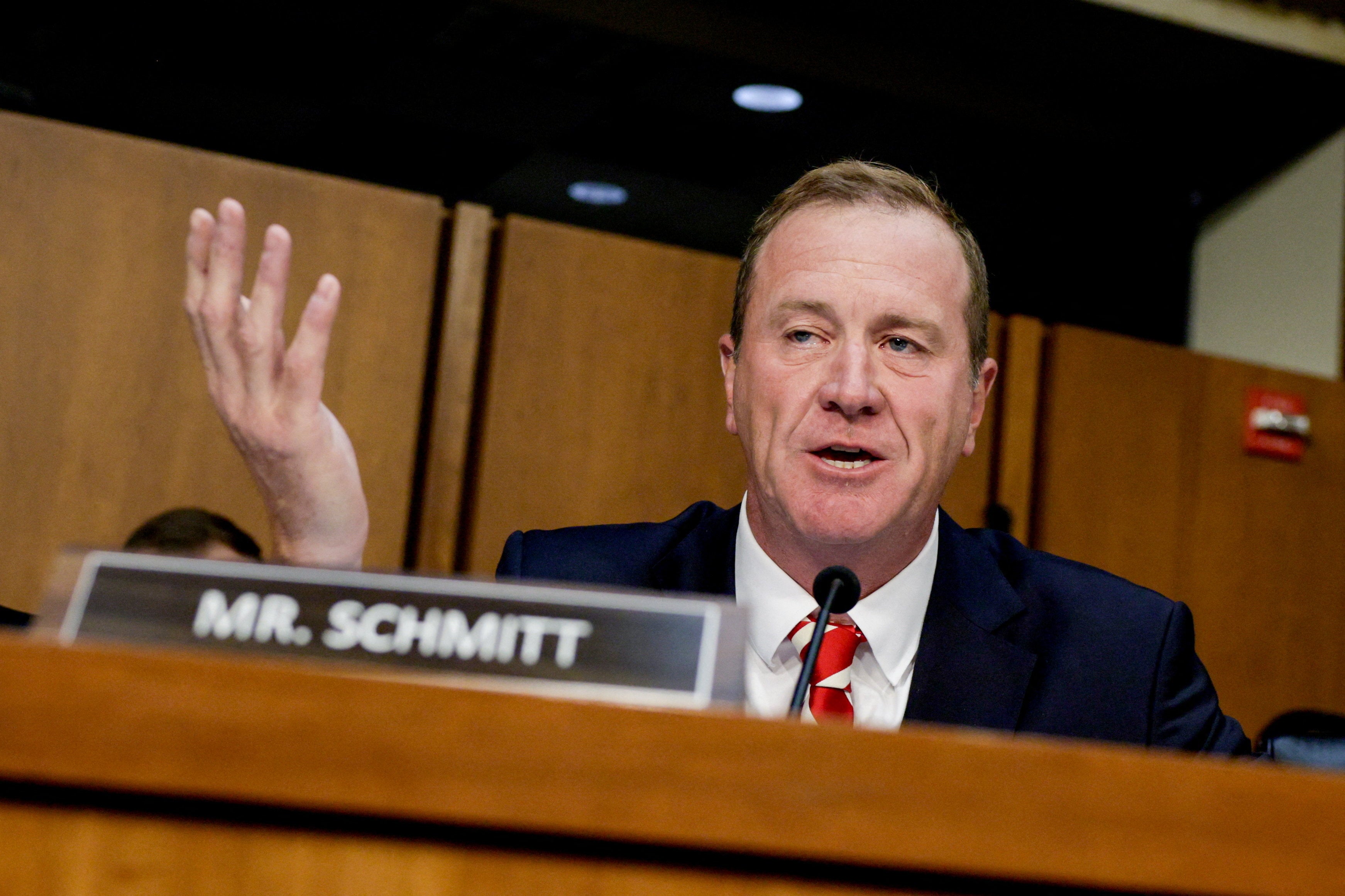 Schmitt claimed Smith was lying to Congress and labeled him a ‘dirtbag’ after he baselessly accused him of conspiring with prosecutors in Georgia (Reuters)