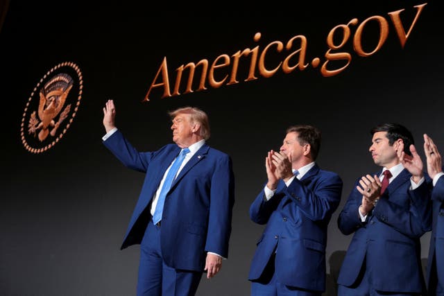 America.gov was launched by the Donald Trump administration this week - but feature pictures not taken in the US