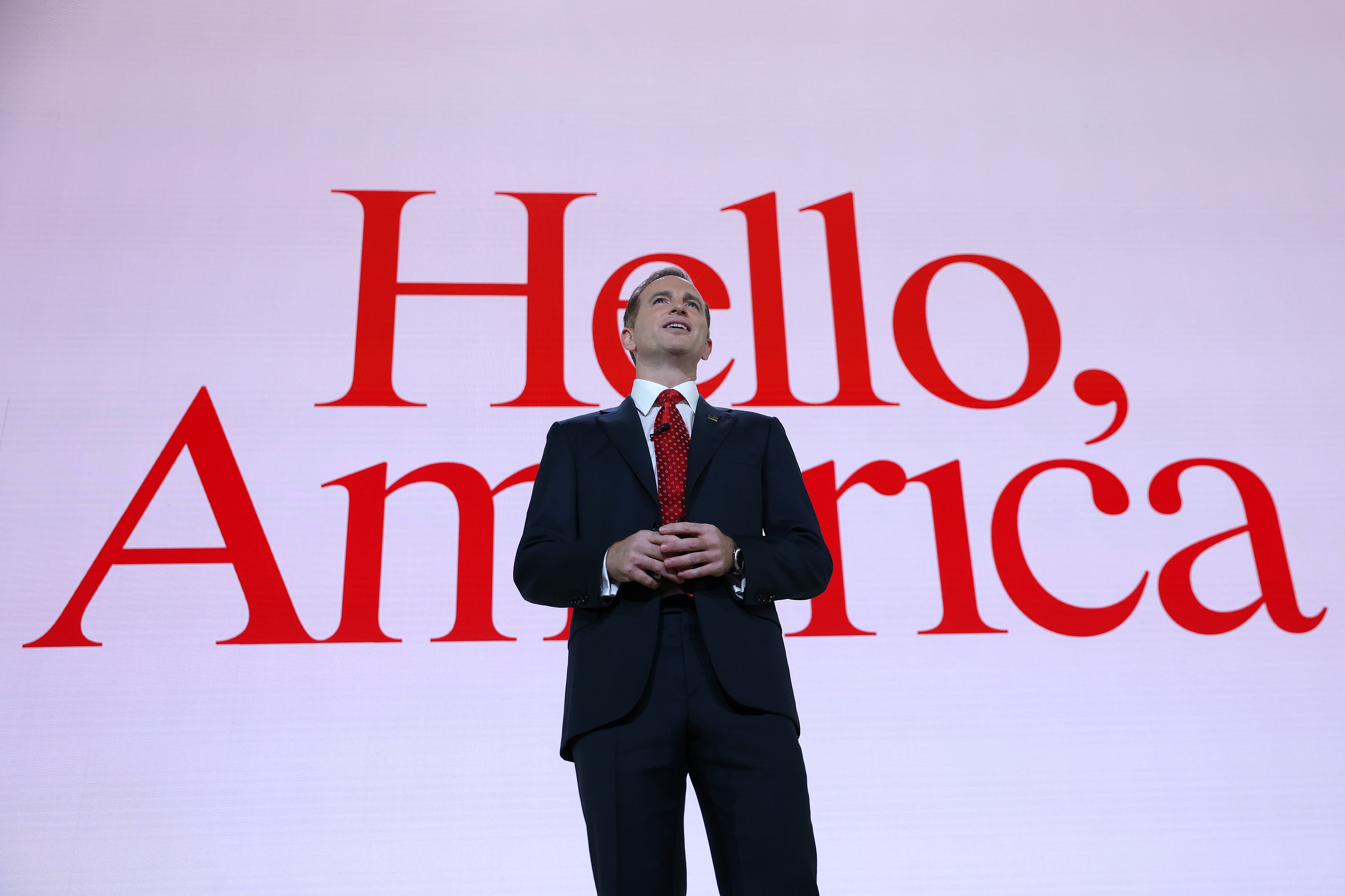 Gebbia, standing before the intro page of America.gov, suggested the site would turn government bureaucracy into something ‘like a hotel concierge’
