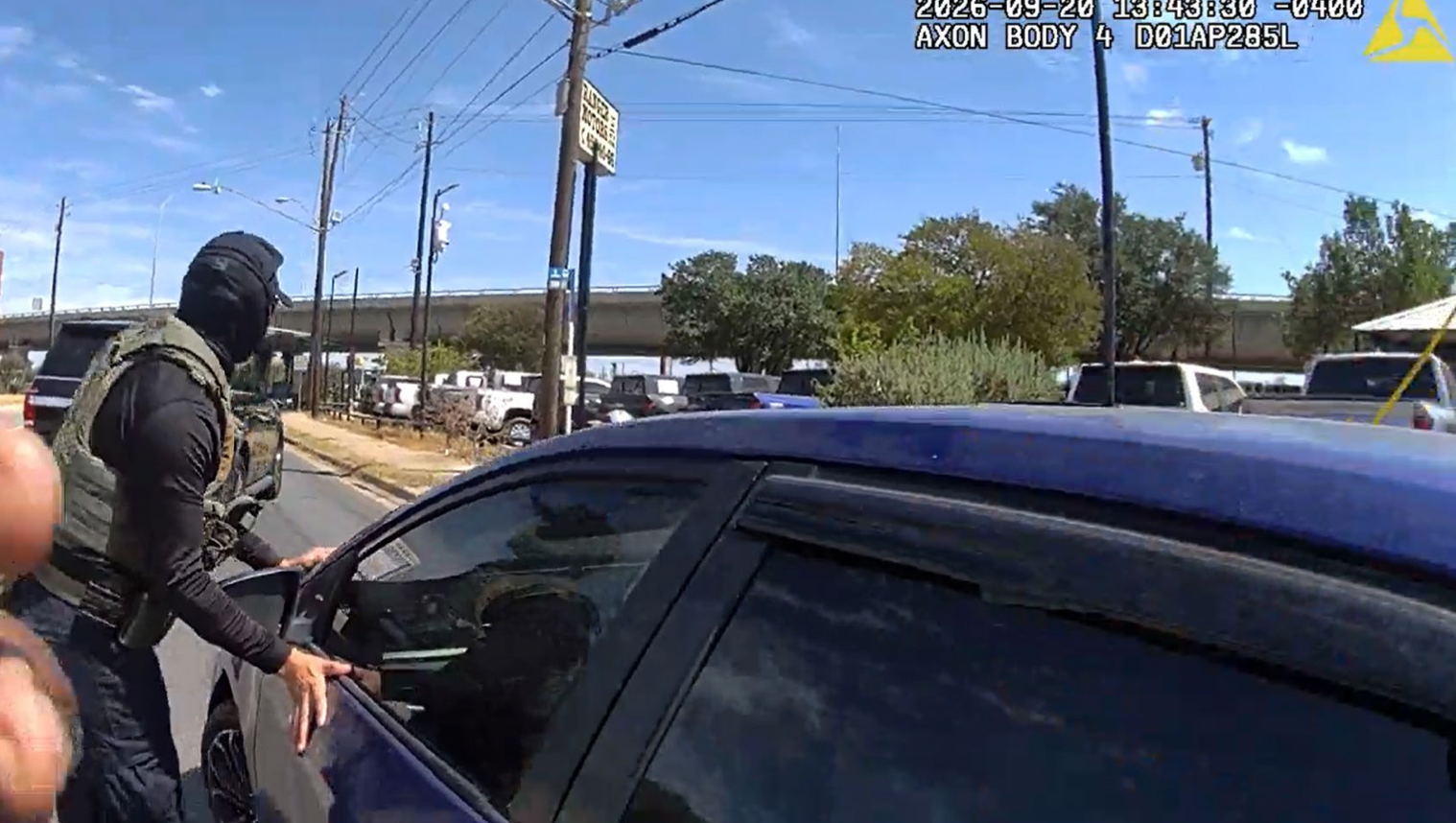 The Department of Justice has charged Wilber Garcés Pérez with ‘assaulting, resisting, or impeding certain officers or employees’ for allegedly striking an ICE agent with his rear-view mirror (Department of Justice)