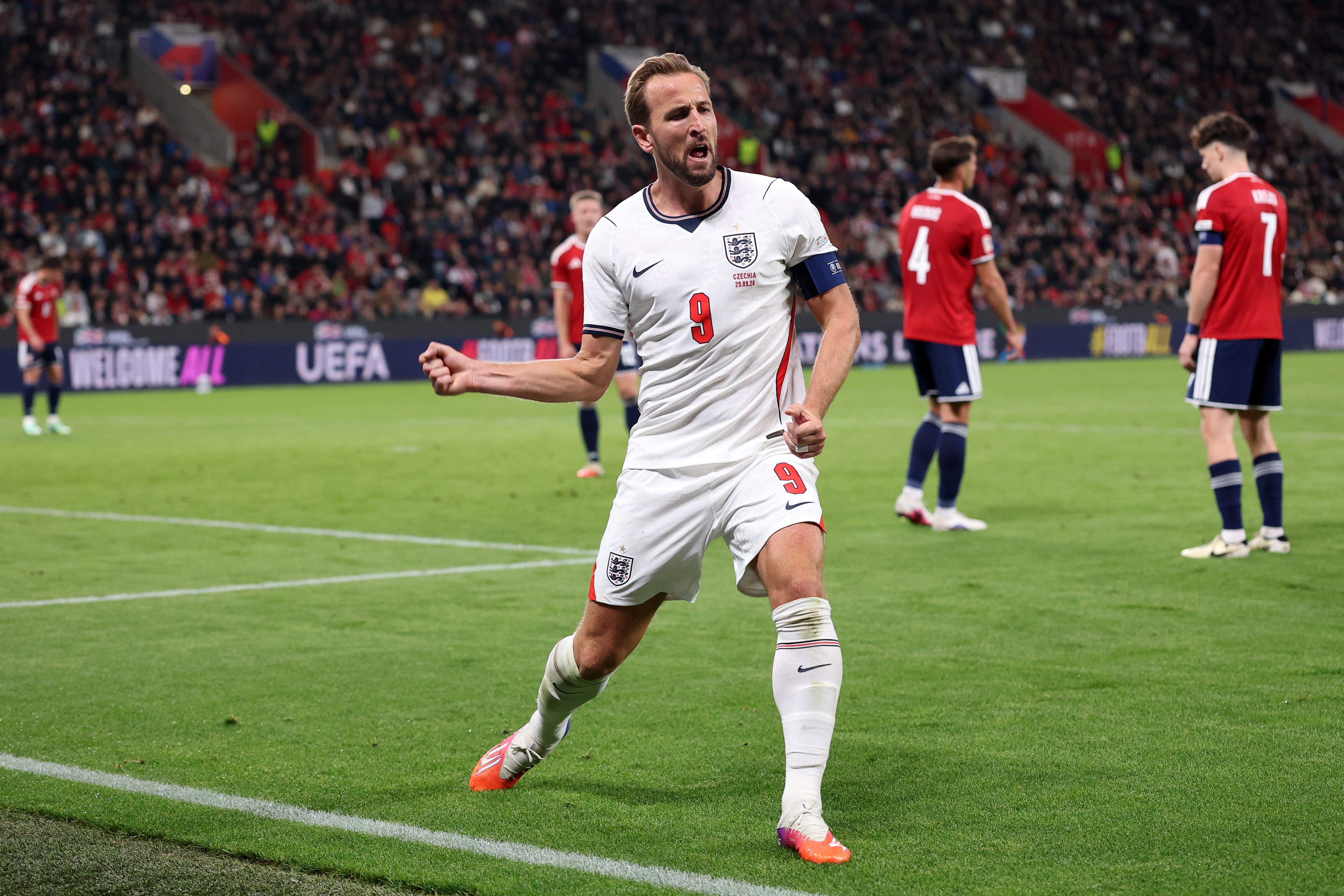 Harry Kane drove home England’s second (Getty)