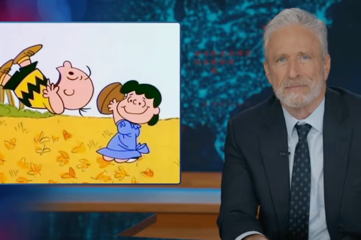 Jon Stewart shreds ‘criminally naive’ GOP senator Susan Collins with Charlie Brown meme