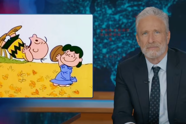 Jon Stewart compared GOP senator Susan Collins’ record to a famous scene from 'Peanuts'