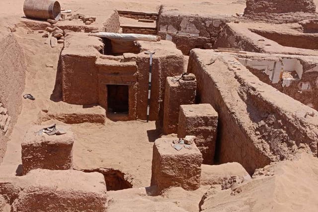 Yacimiento arqueológico en el Nuevo Valle de Egipto.