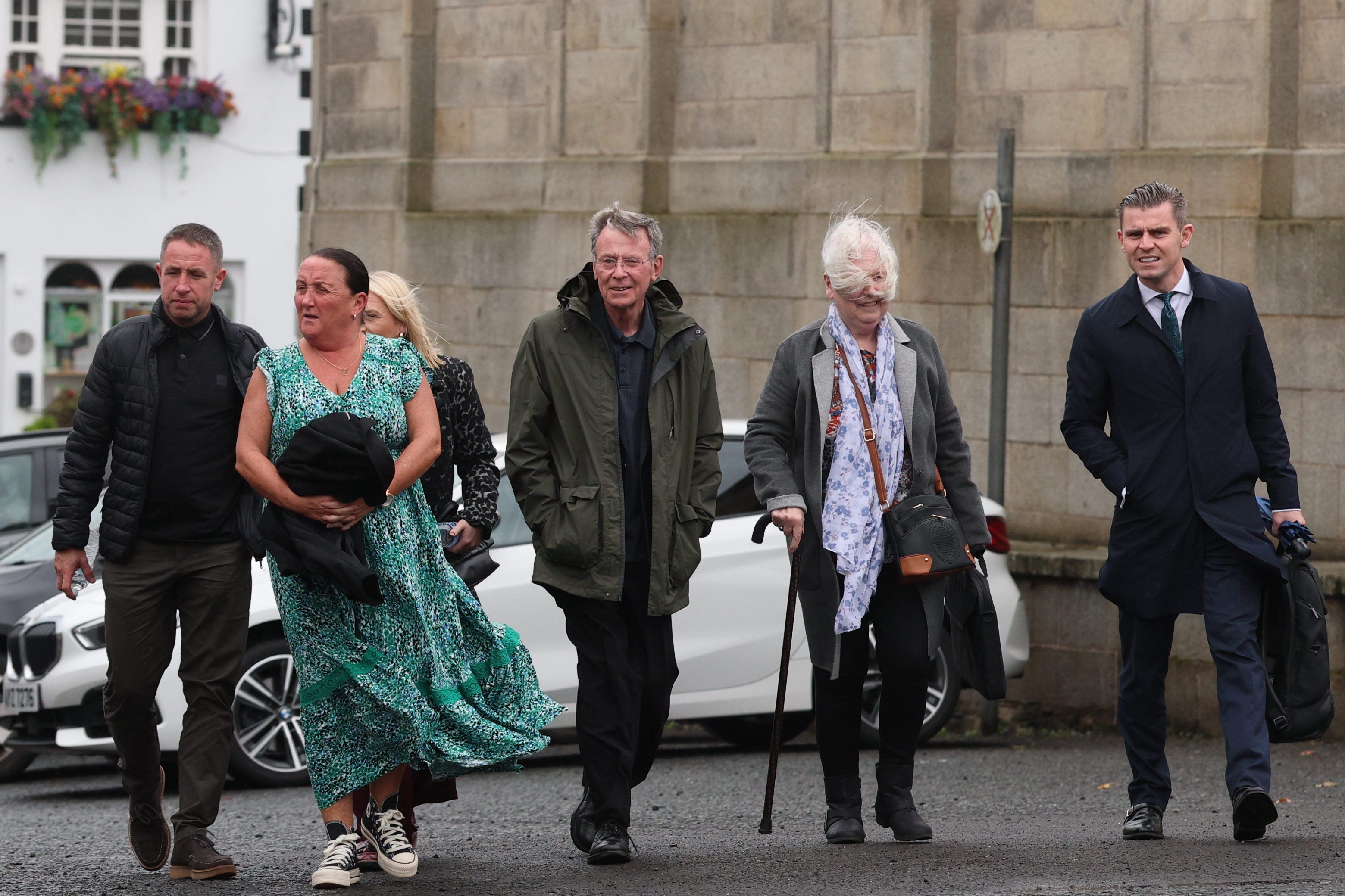 Garvaghy Road residents at Hillsborough Castle on Tuesday (Liam McBurney/PA) (PA Wire)