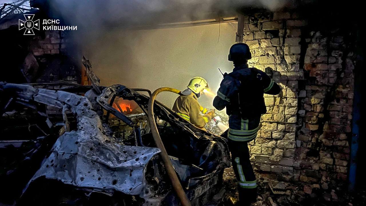 Russia has continued to press on with its missile and drone barrage of Kyiv and areas around the Ukrainian capital this week (Ukrainian Emergency Service)