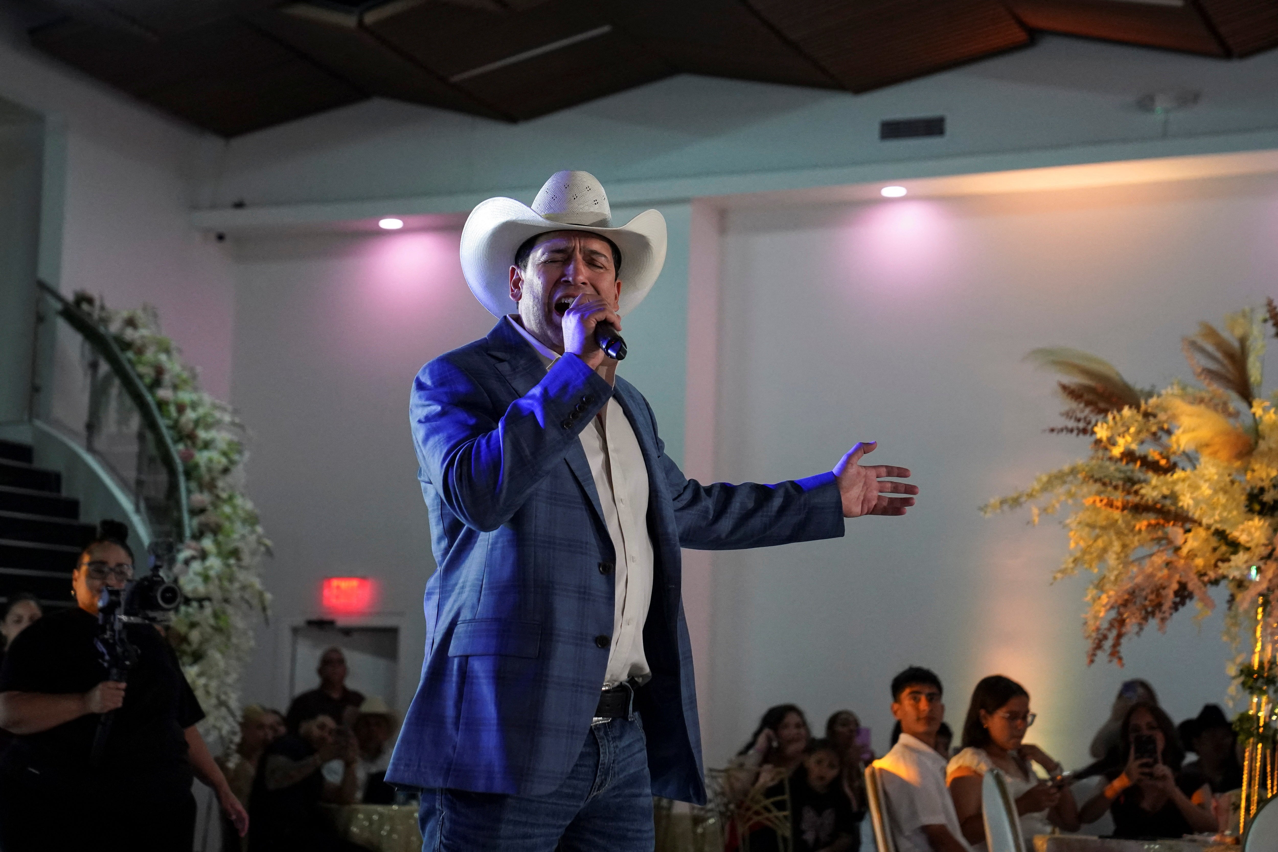 Bobby Pulido, a Latin Grammy winner and Democratic candidate for Texas 15th Congressional District, performs in August