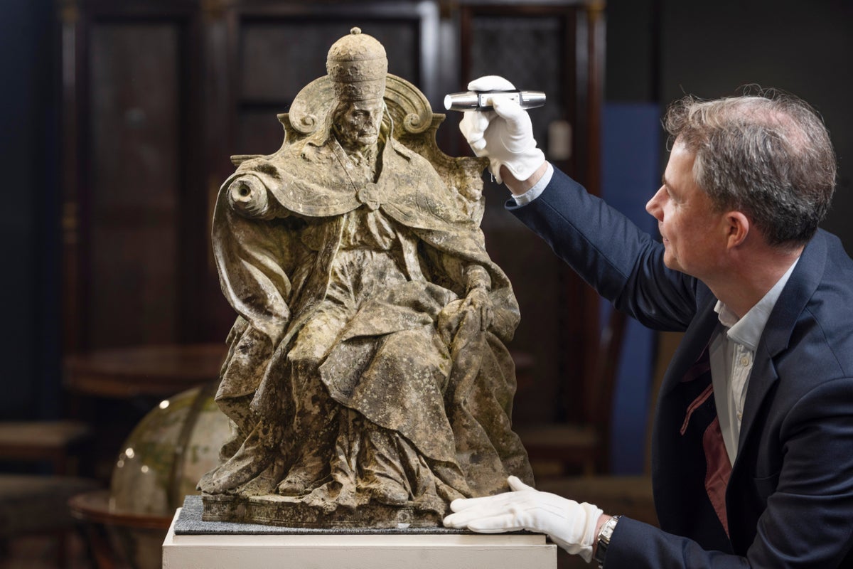 Statue found in Wiltshire salvage yard turns out to be work by Trevi Fountain sculptor worth £100k