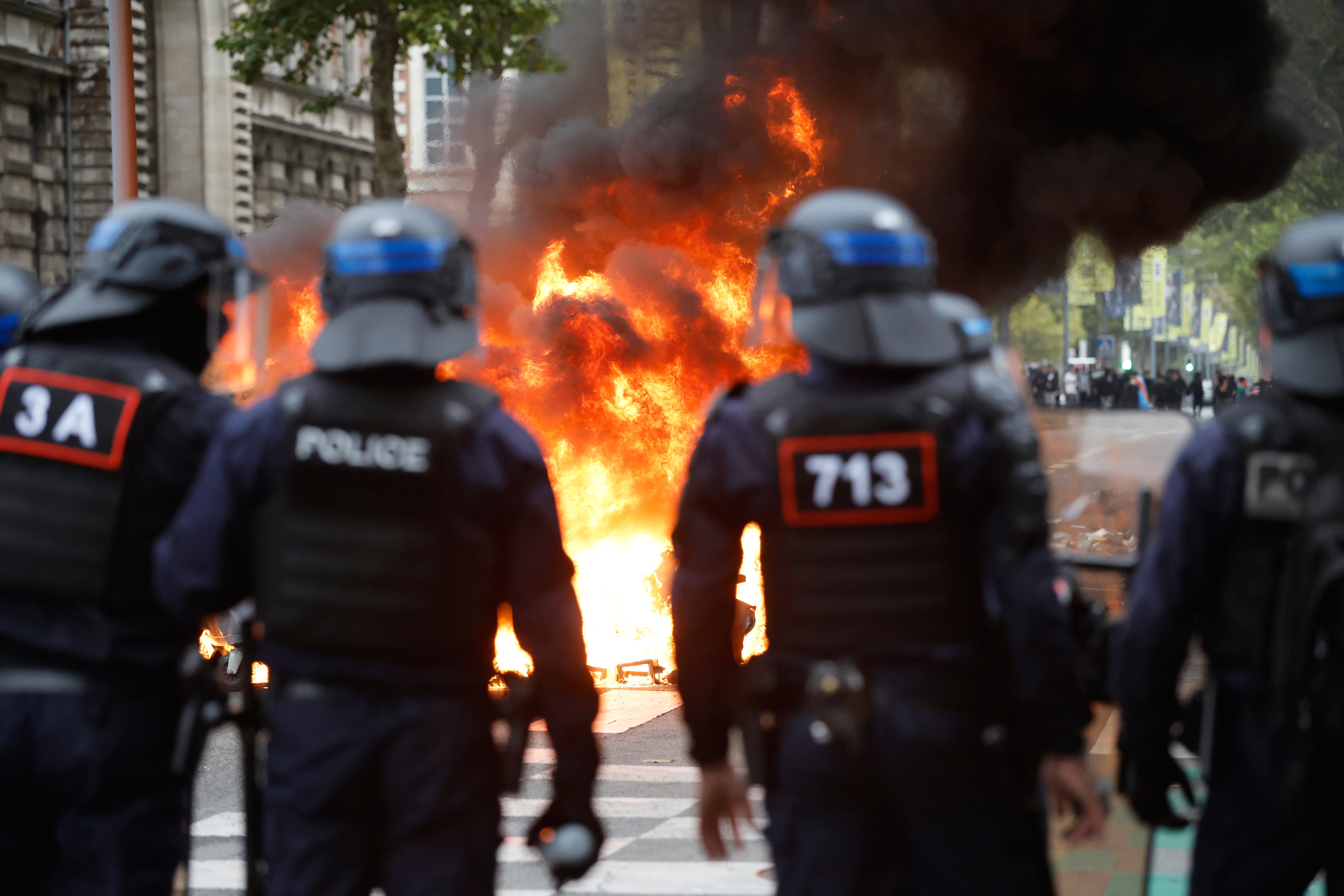 Riot police have been called in to deal with the growing protests