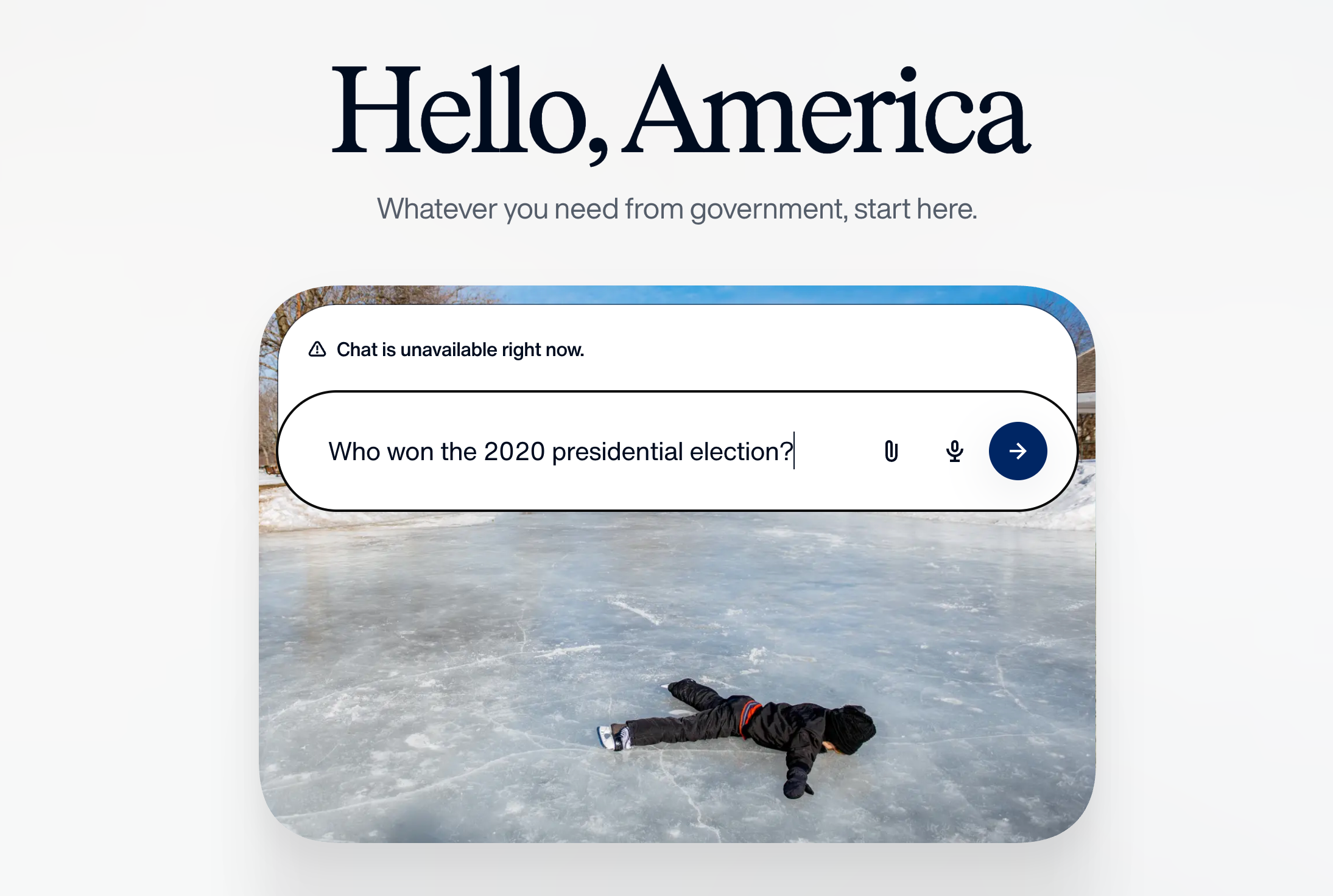 The prompt was 'unavailable' Wednesday morning and returned an error message when The Independent attempted to test it