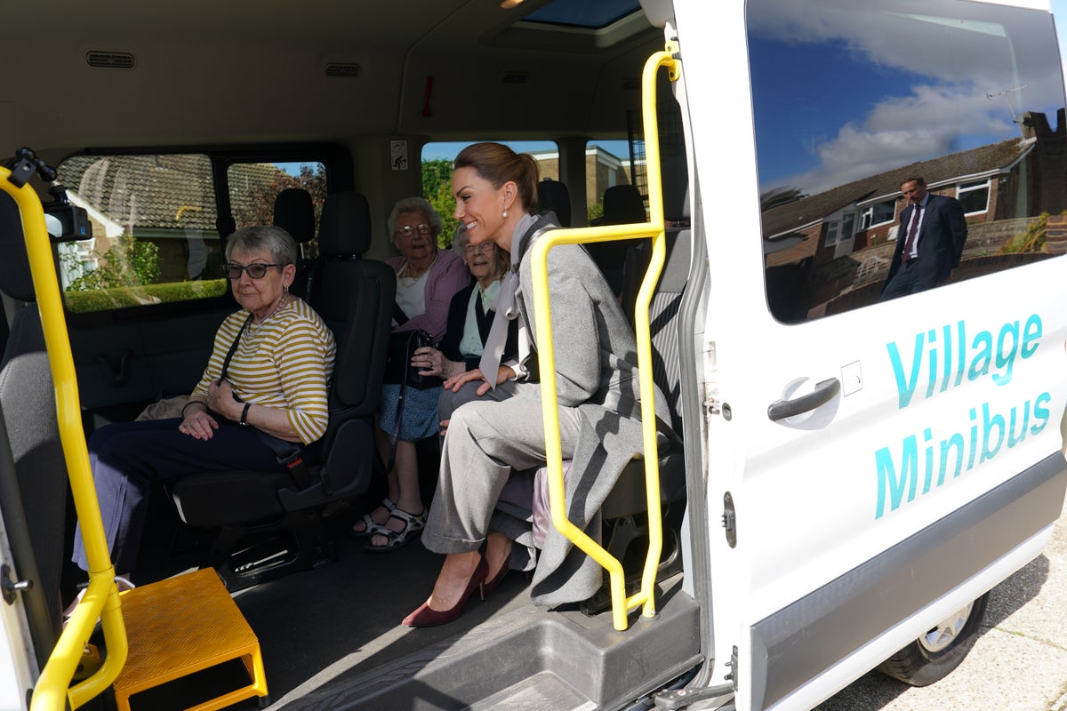 Kate surprises elderly residents as she picks them up in minibus