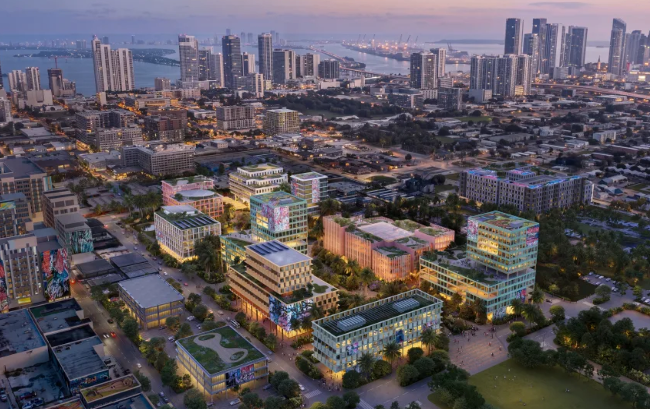 A rendering showing what Carnegie Mellon University's new campus in Miami's Wynwood neighborhood might look like when it opens in 2028