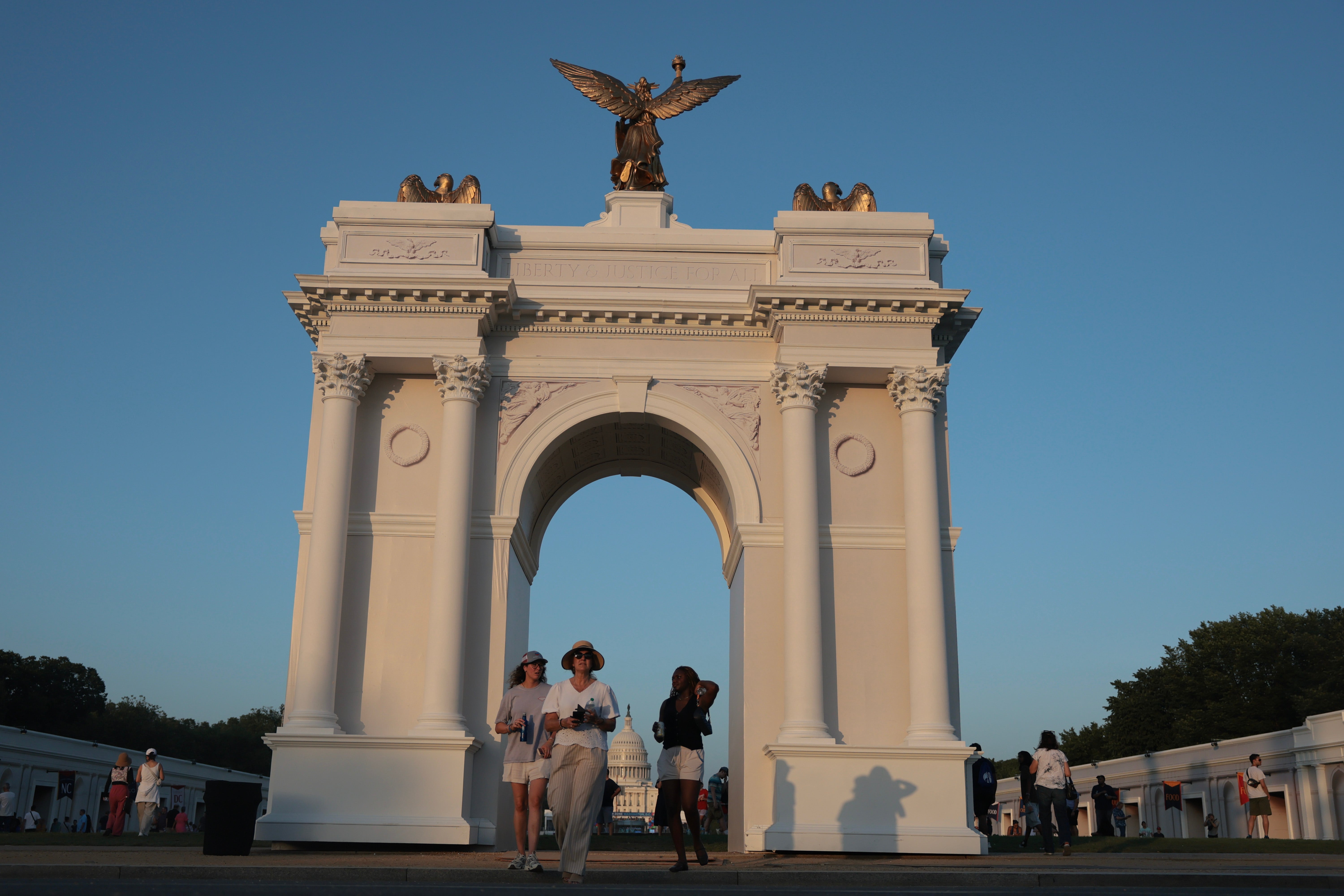 Trump officials admit they are unaware of plans to turn DC arch into ‘military complex’ like the president promised
