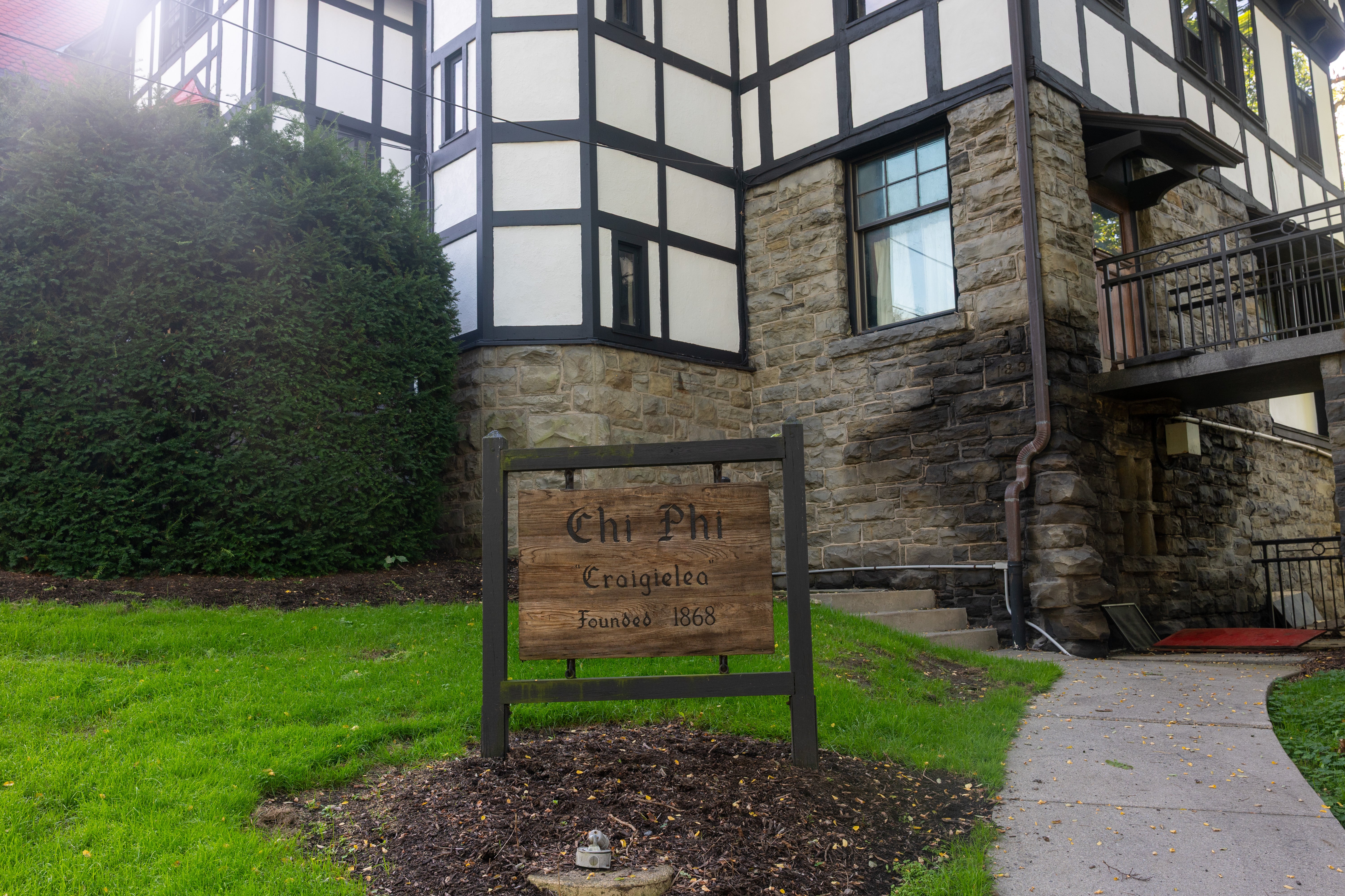 The fraternity house at the center of a rape allegation stands on the campus of Cornell University. Hostin’s comments divided viewers, with some accusing her of ‘victim blaming,’ while others said she was merely stating the legal facts