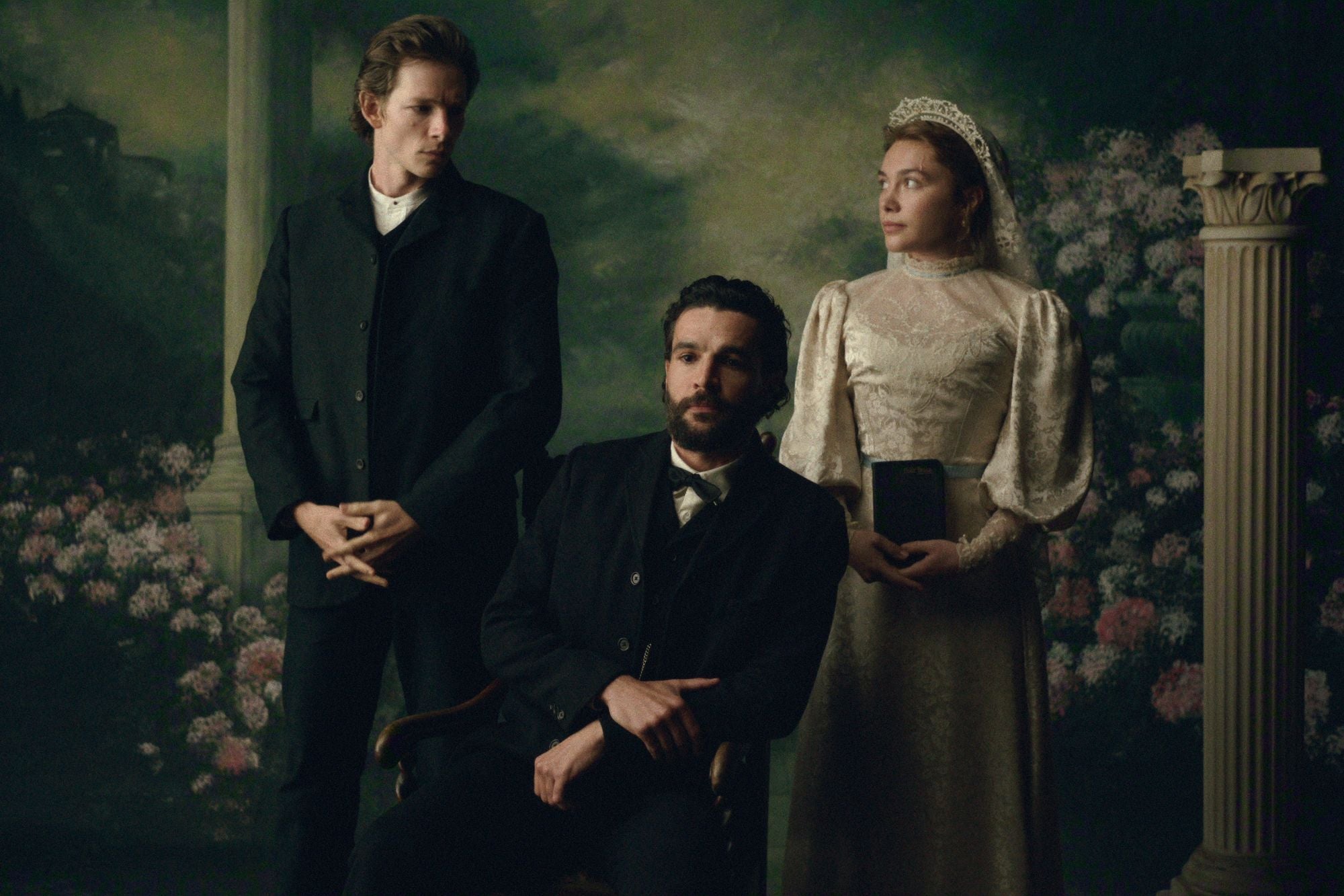 Broken family: Faist, Abbott and Pugh in ‘East of Eden’ (Netflix)