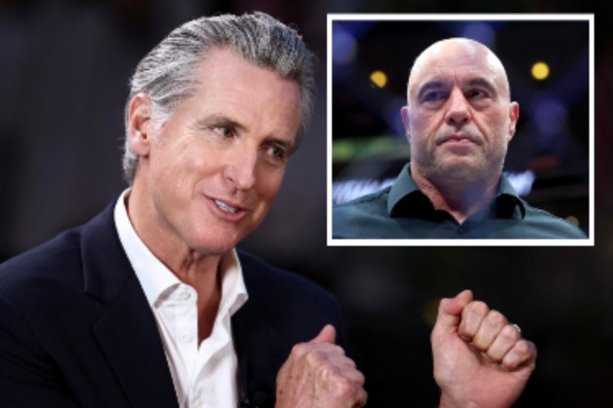 Gavin Newsom claims ‘bull**** artist’ Joe Rogan is too scared to have him join the show