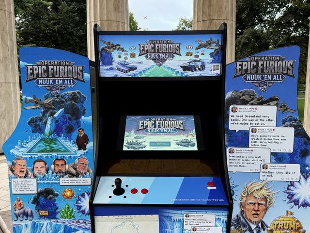 The game was installed after the US, Greenland and Denmark signed a security deal, allowing the US to establish more military bases on the Arctic island