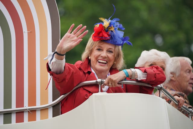 Esther Rantzen during the Platinum Jubilee Pageant in front of Buckingham Palace