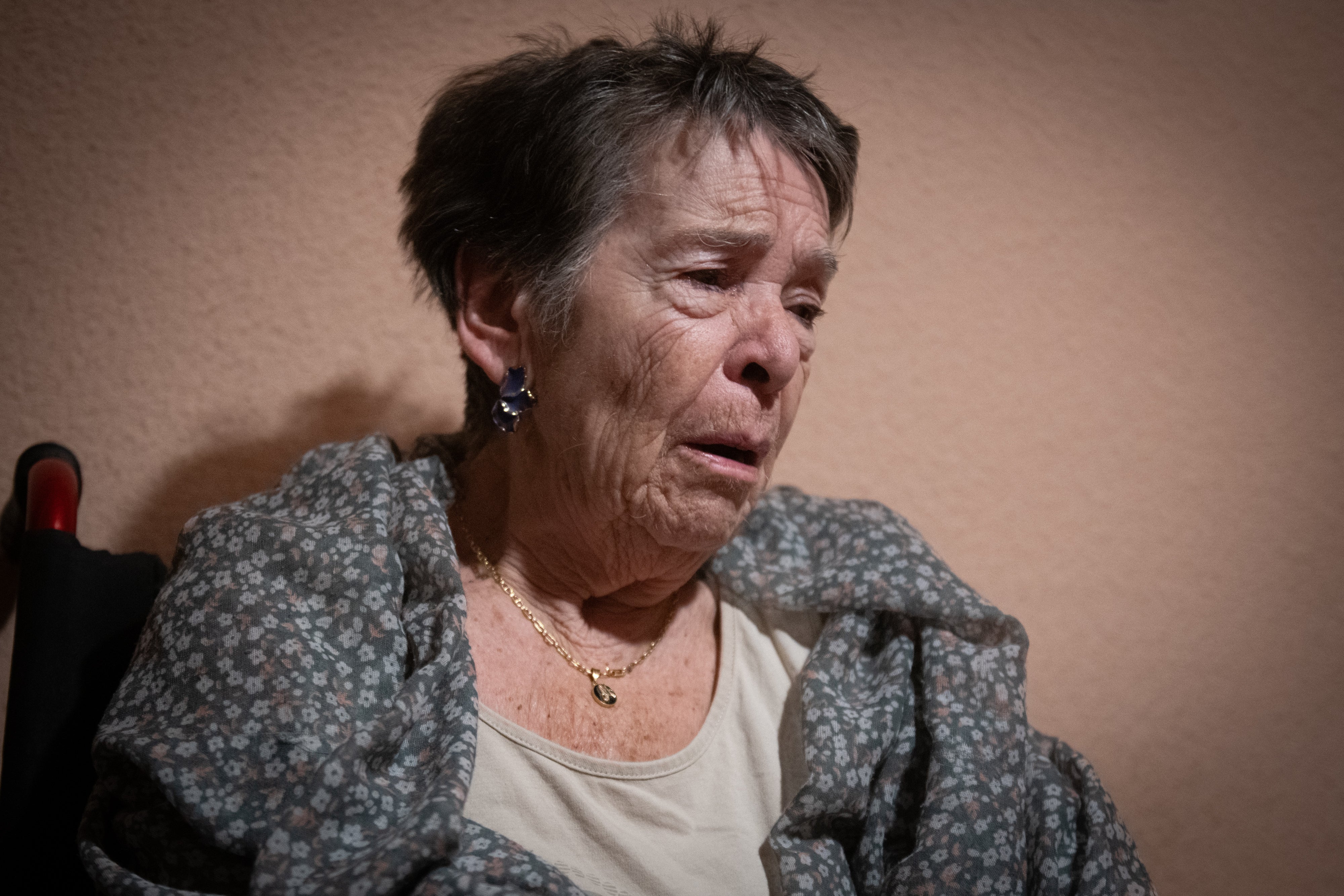 Maricarmen, 87, waits at home for police to arrive before being evicted from her home in Madrid, Spain, on Wednesday, 23 September