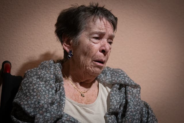 Maricarmen, 87, waits at home for police to arrive before being evicted in Madrid, Spain, on Wednesday, 23 September