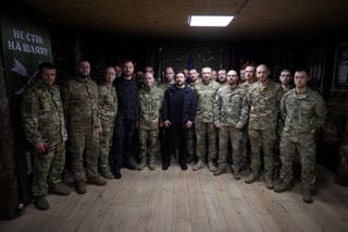 Zelensky pictured with chief military staff amid Russia's attack on Ukraine